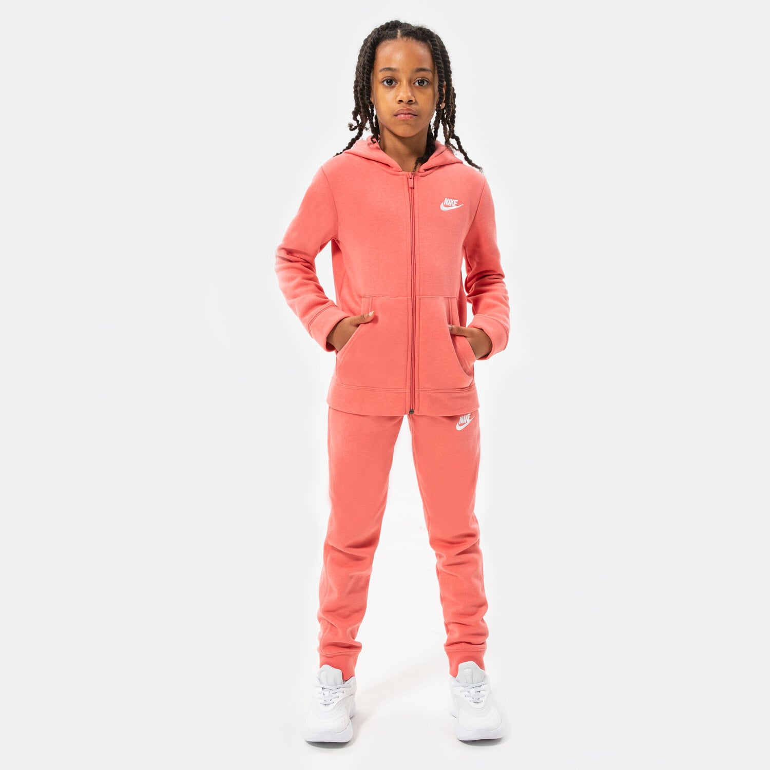 dětské kalhoty NIKE SOUPRAVA NIKE SPORTSWEAR GIRL BV3634-603 RŮŽOVÁ