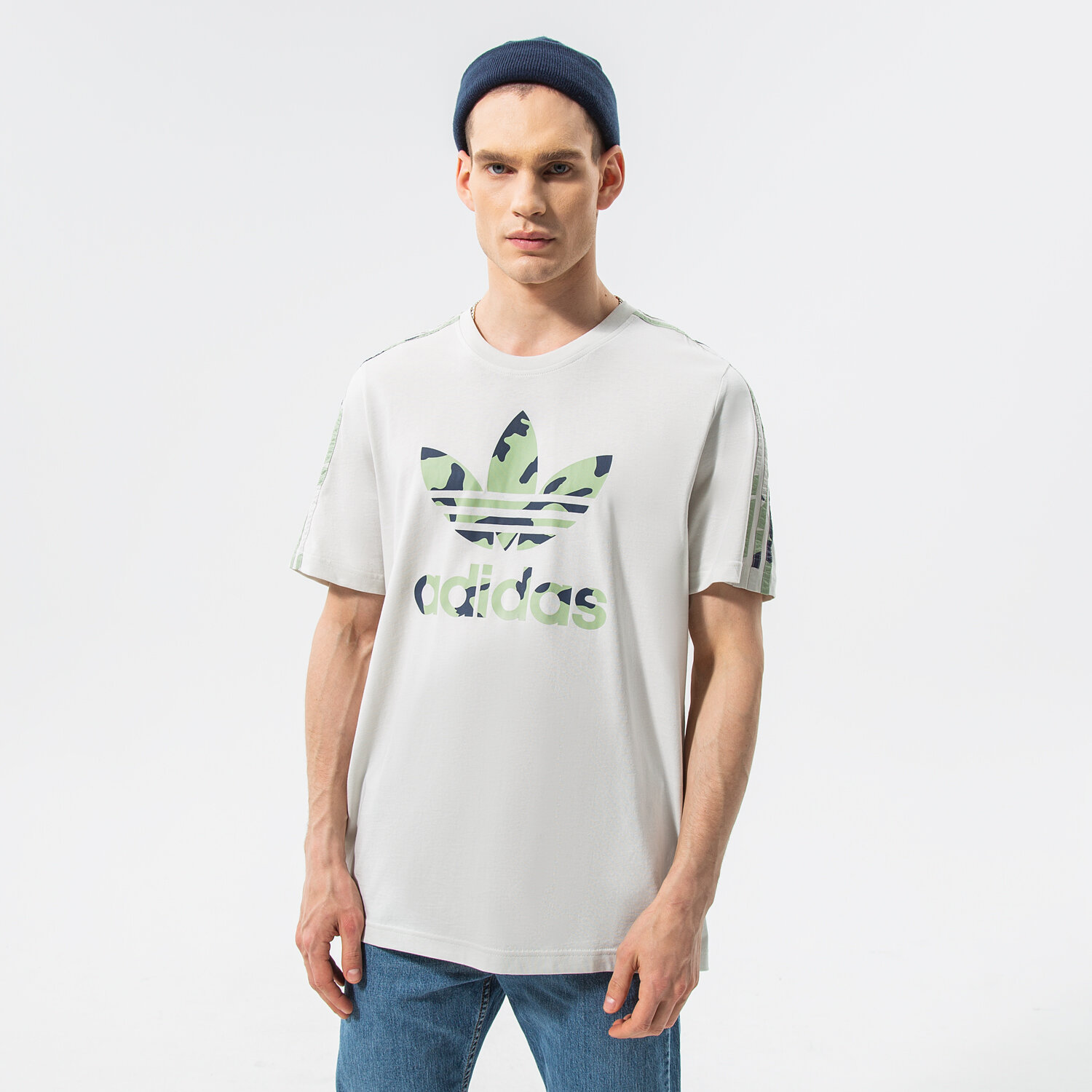 pánské tričko ADIDAS TRIČKO CAMO INFILL TEE HF4889 BÉŽOVÁ