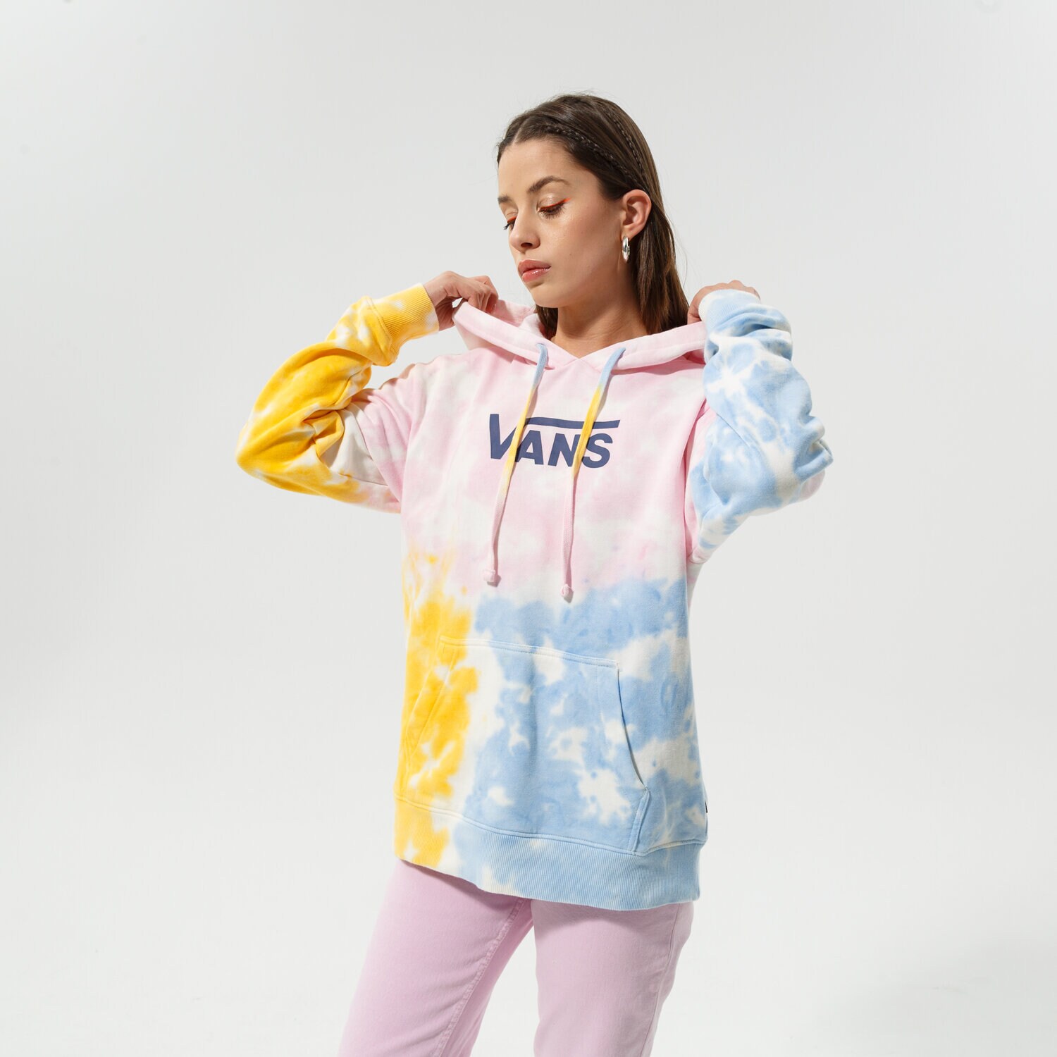 dámská mikina VANS MIKINA S KAPUCÍ TRI-DYE BFF HOODIE VN0A5LO4V1C1 VÍCEBAREVNÁ