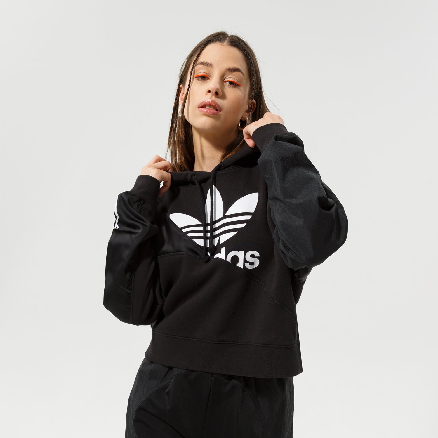 dámská mikina ADIDAS MIKINA S KAPUCÍ HOODIE HC7050 ČERNÁ