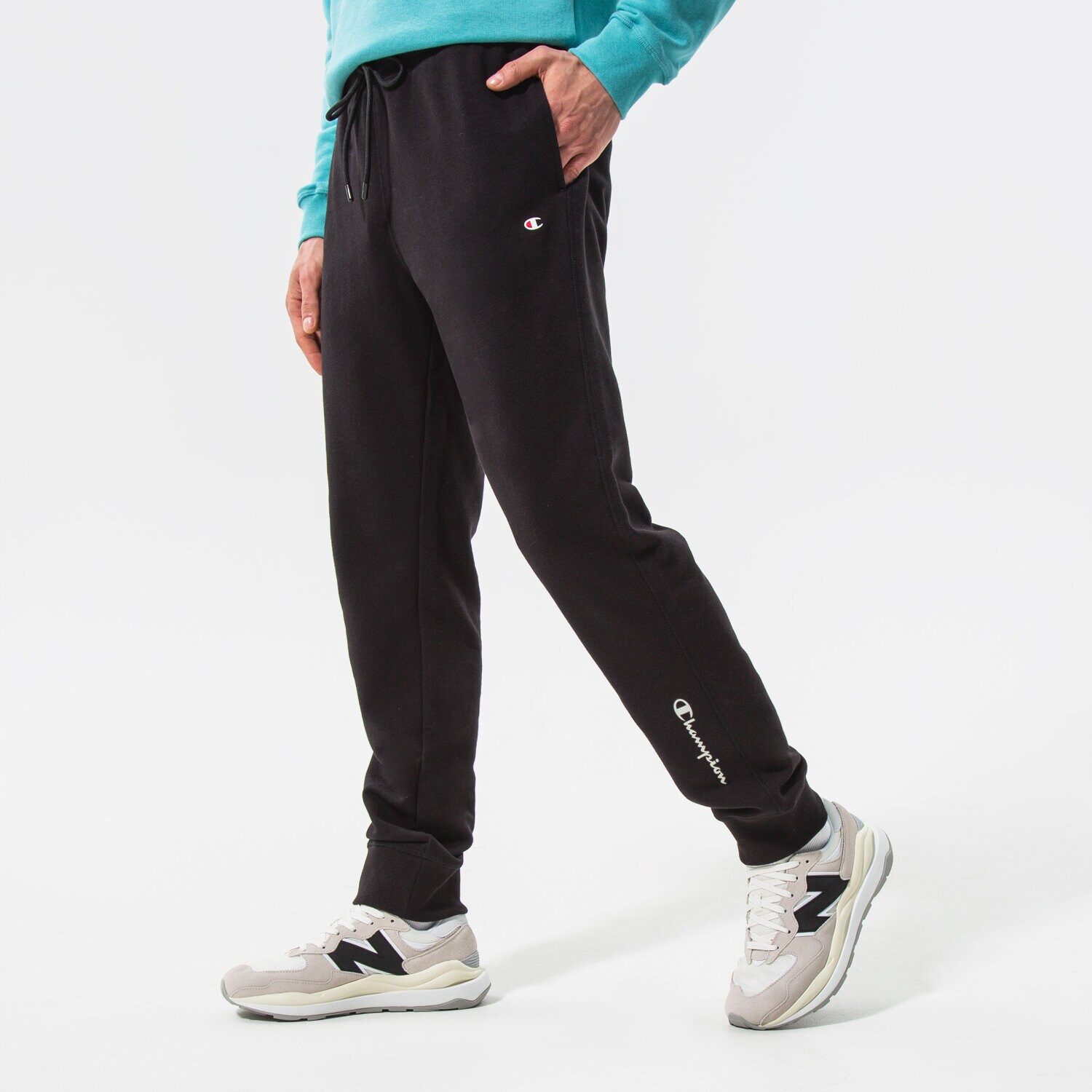 pánské kalhoty CHAMPION KALHOTY  RIB CUFF PANTS 217217KK001 ČERNÁ