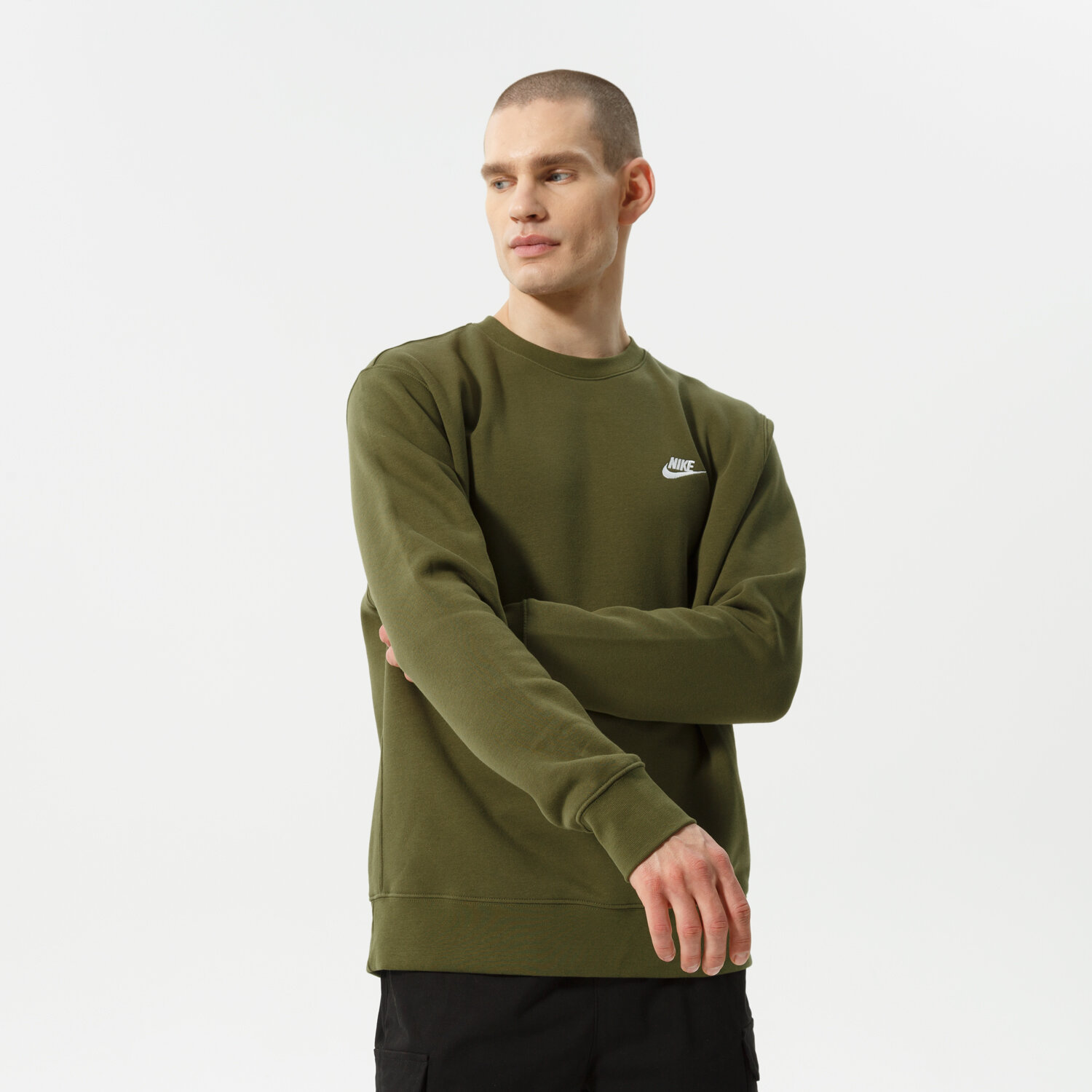 pánská mikina NIKE MIKINA SPORTSWEAR CLUB FLEECE BV2662-327 KHAKI