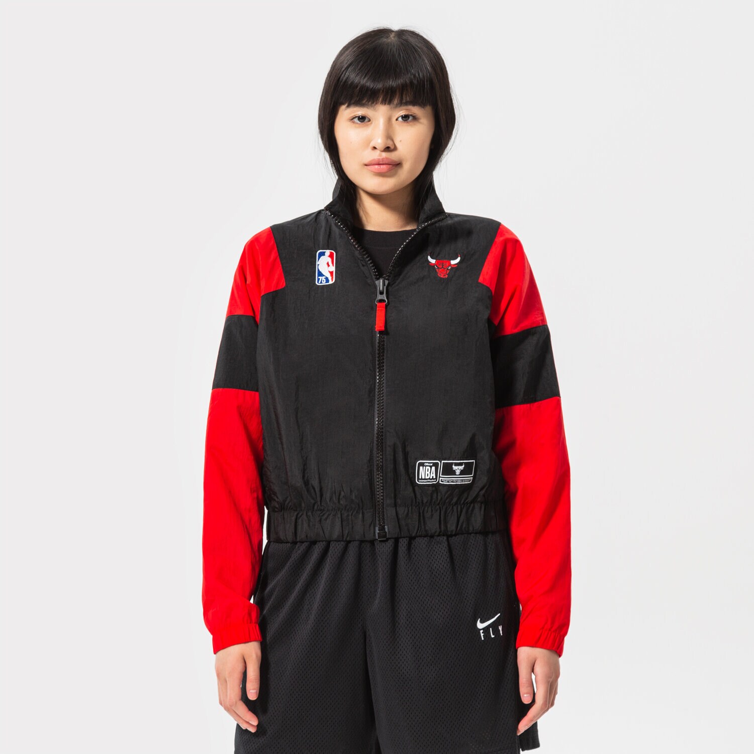 dámská mikina NIKE MIKINA ROZEPÍNACÍ CHI W NK JKT LTWT CTS TEAM NBA DH8629-010 ČERNÁ