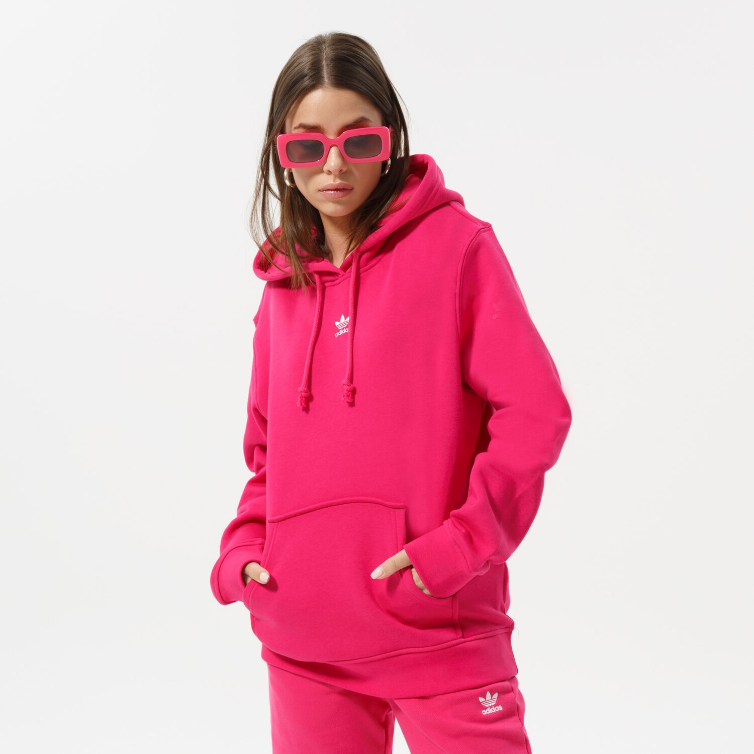 dámská mikina ADIDAS MIKINA S KAPUCÍ HOODIE HG6241 RŮŽOVÁ