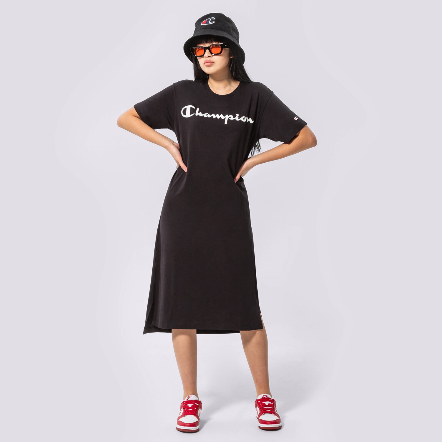 dámské šaty CHAMPION ŠATY DRESS 114890KK001 ČERNÁ