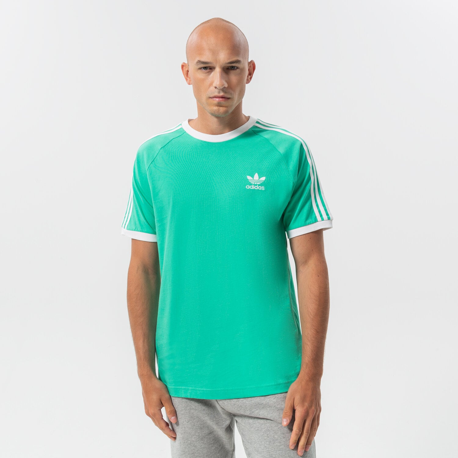 pánské tričko ADIDAS TRIČKO 3-STRIPES TEE HE9549 ZELENÁ