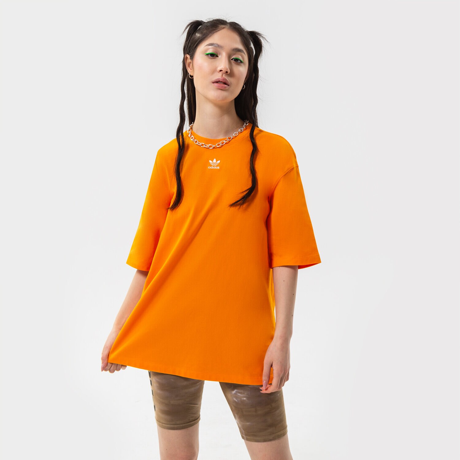 dámské tričko ADIDAS ESSENTIAL TREFOIL BOYFRIEND TRIČKO HF7476 ORANŽOVÁ