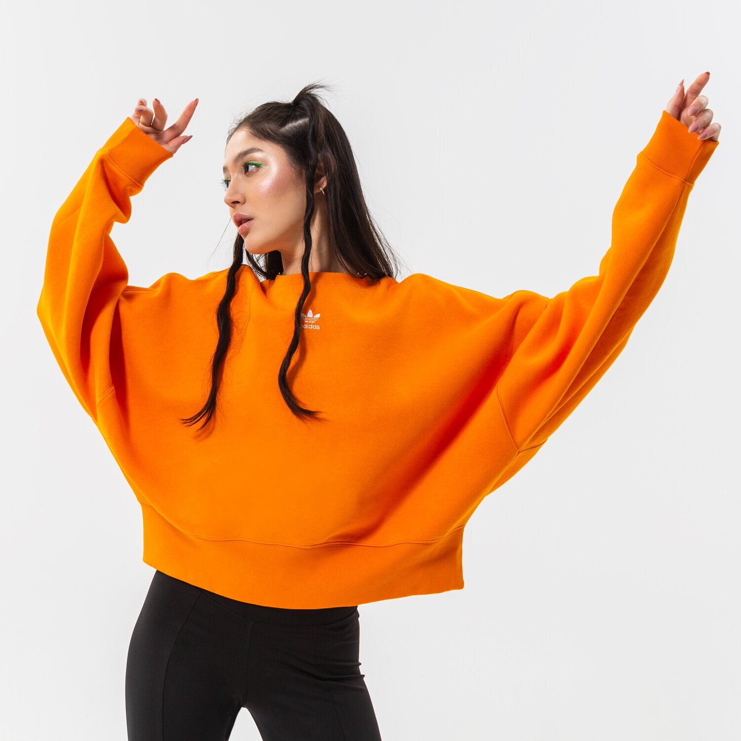dámská mikina ADIDAS MIKINA SWEATSHIRT HF7477 ORANŽOVÁ