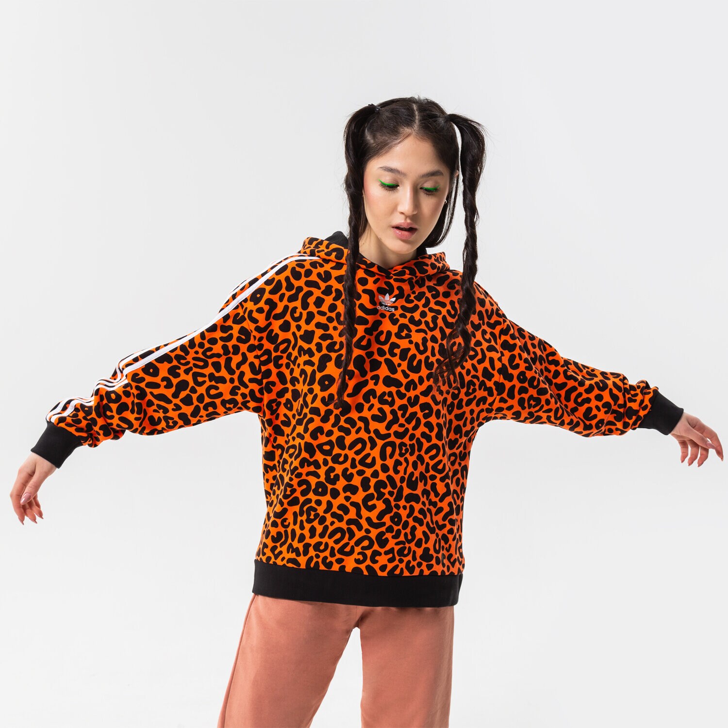 dámská mikina ADIDAS MIKINA S KAPUCÍ HOODIE HC4476 ORANŽOVÁ