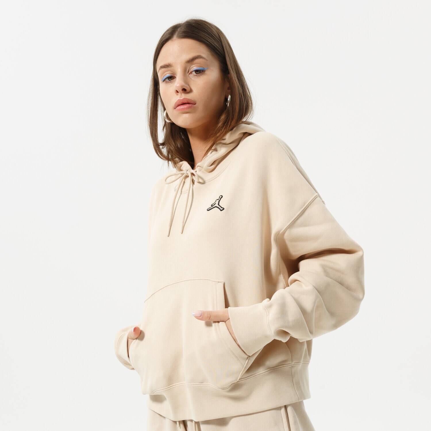 dámská mikina JORDAN MIKINA S KAPUCÍ W J ESSEN FLC HOODIE CORE DN4570-126 RŮŽOVÁ