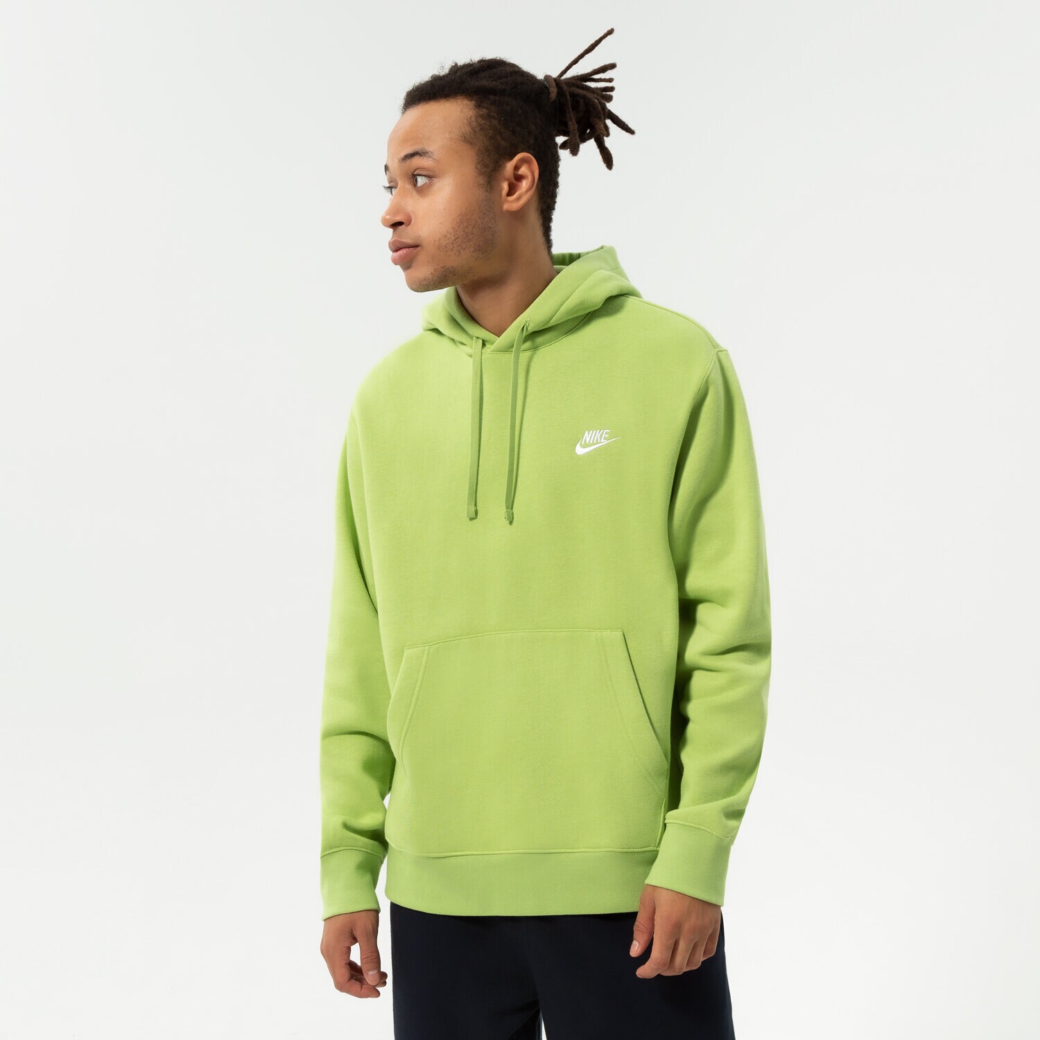pánská mikina NIKE MIKINA S KAPUCÍ SPORTSWEAR CLUB FLEECE BV2654-332 ZELENÁ