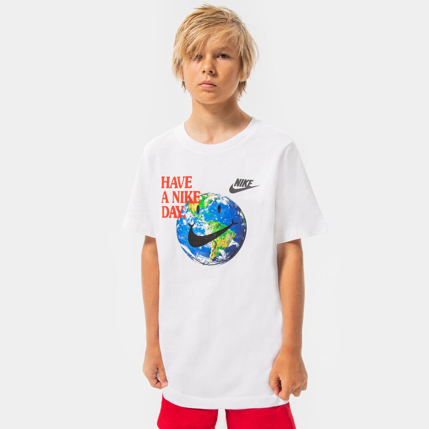dětské tričko NIKE TRIČKO B NSW TEE HBR STMNT 1 BOY DO1809-100 BÍLÁ