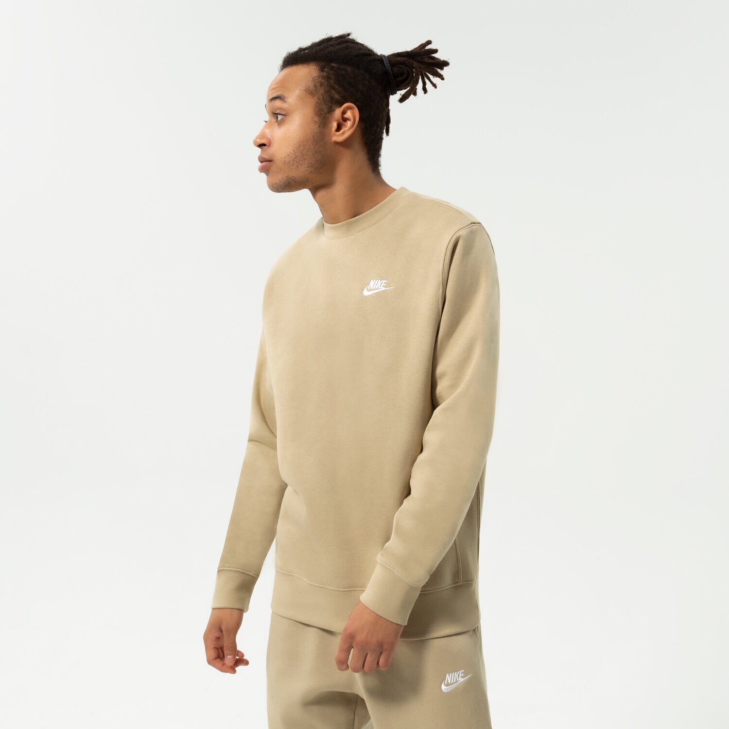 pánská mikina NIKE MIKINA NIKE SPORTSWEAR CLUB FLEECE BV2662-250 BÉŽOVÁ