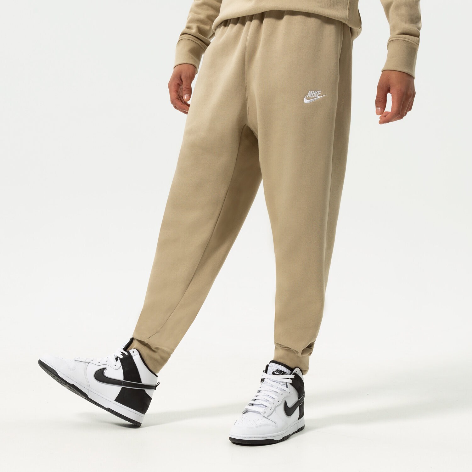 pánské kalhoty NIKE KALHOTY  NIKE SPORTSWEAR CLUB FLEECE BV2671-250 BÉŽOVÁ