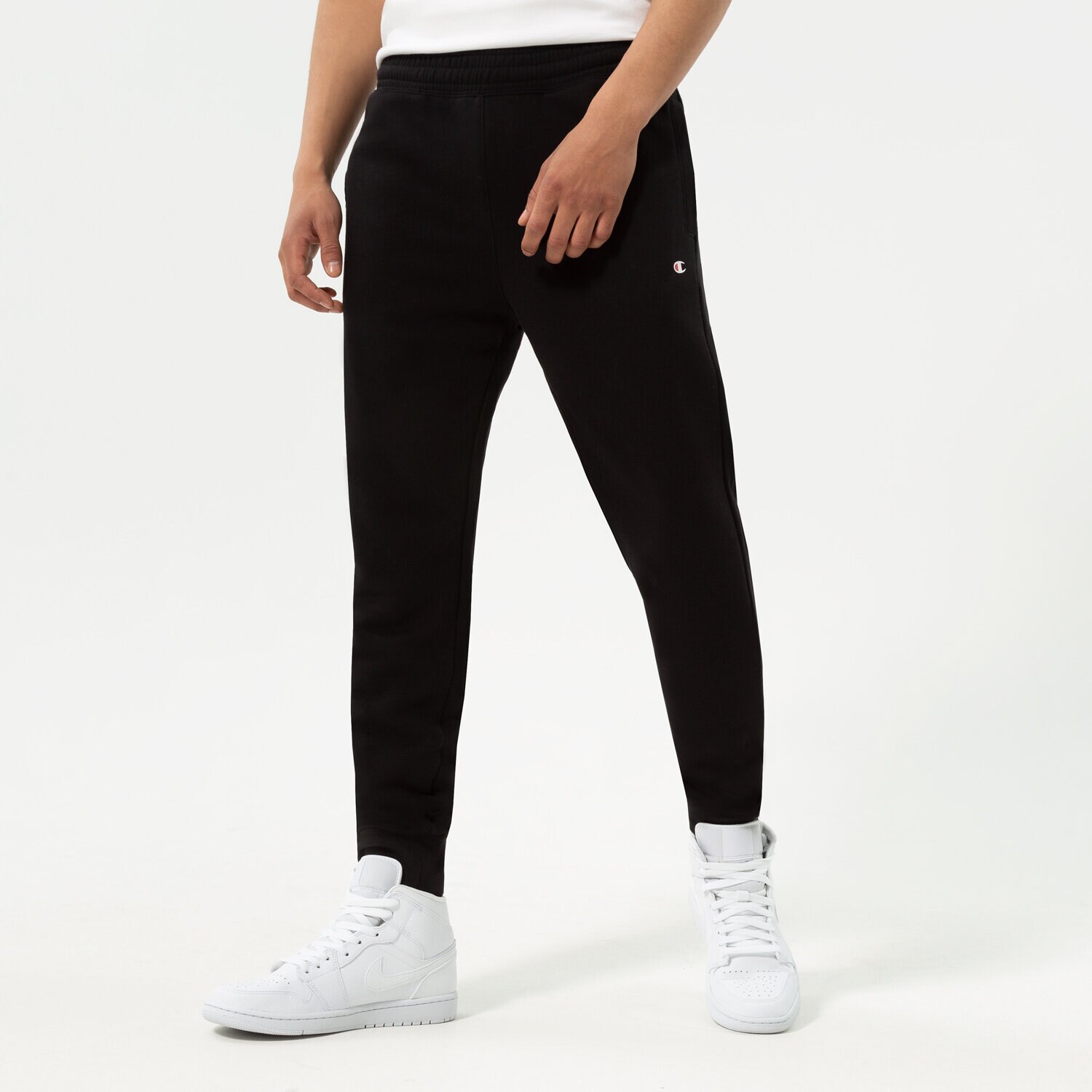 pánské kalhoty CHAMPION KALHOTY  RIB CUFF PANTS 217426KK001 ČERNÁ