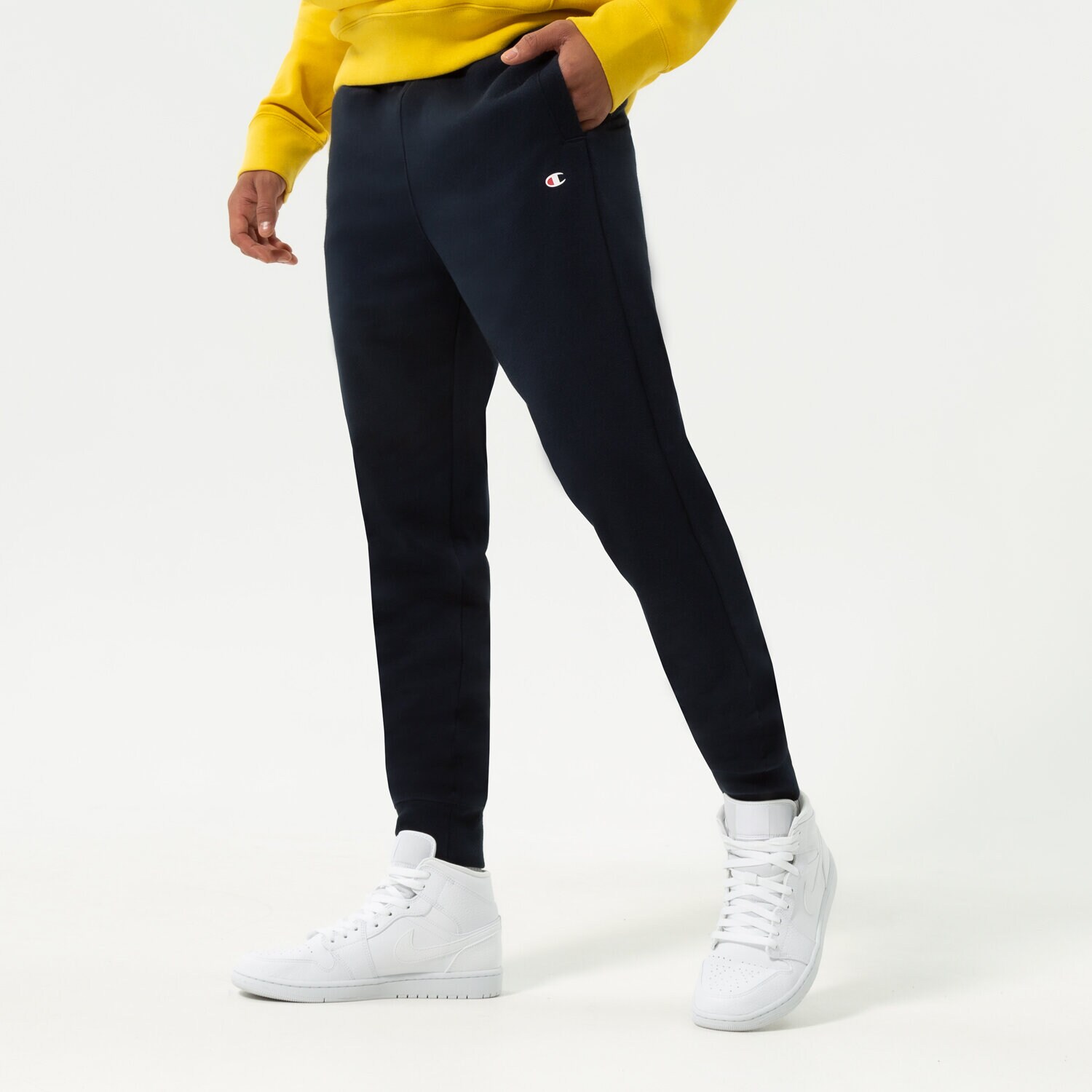 pánské kalhoty CHAMPION KALHOTY  RIB CUFF PANTS 217426BS501 TMAVOMODRÁ