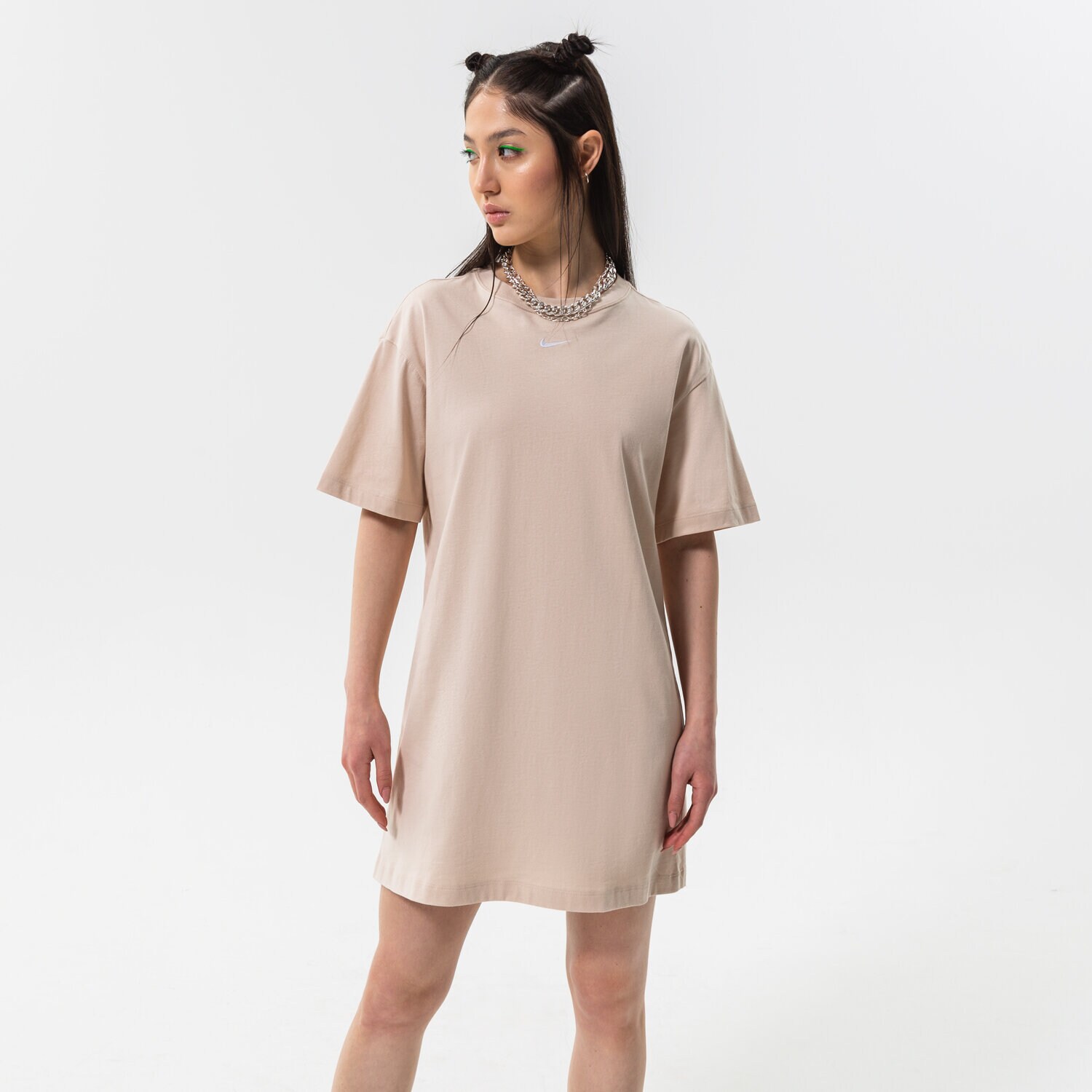 dámské šaty NIKE ŠATY SPORTSWEAR ESSENTIAL CJ2242-126 BÉŽOVÁ