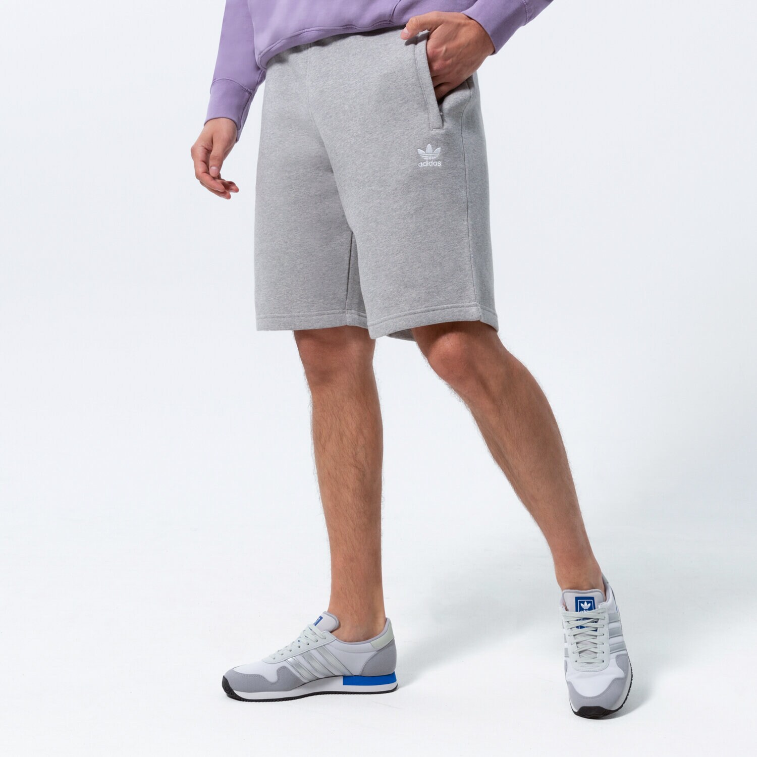 pánské kraťasy ADIDAS ŠORTKY  ESSENTIAL SHORT H34682 ŠEDÁ