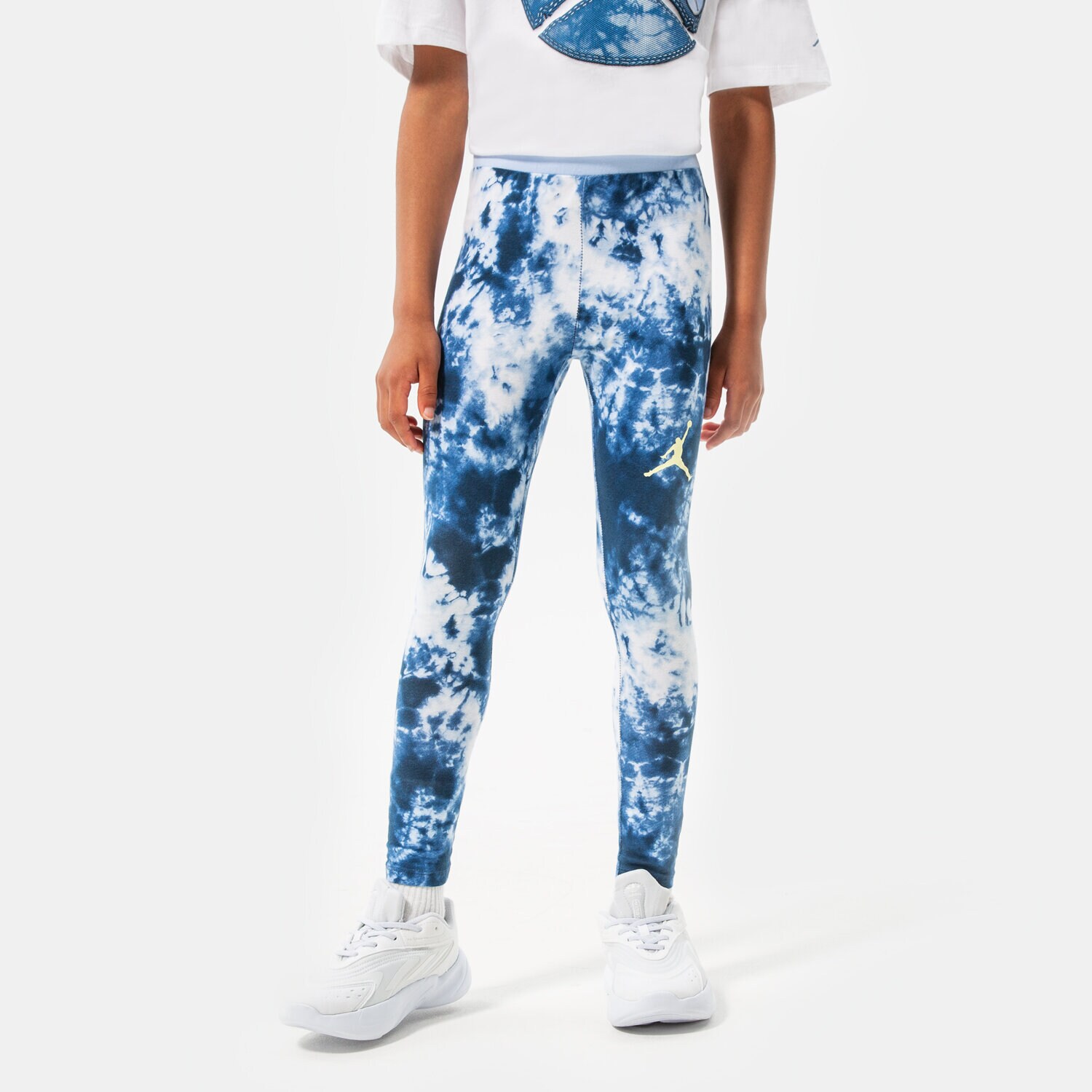 dětské kalhoty JORDAN KALHOTY  CLOUD DYE LEGGING GIRL 45B518-BAJ MODRÁ