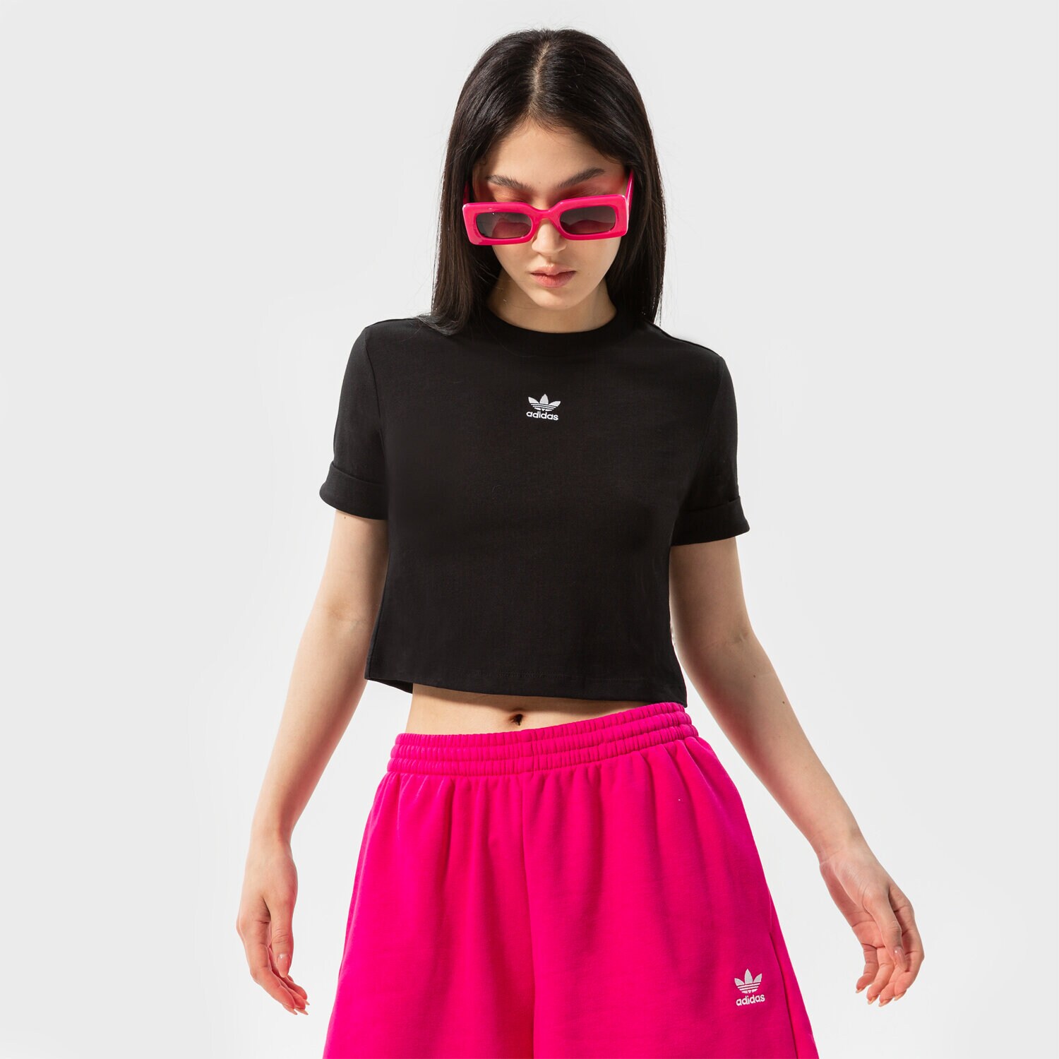 dámský top ADIDAS TOP CROP TOP GN2802 ČERNÁ