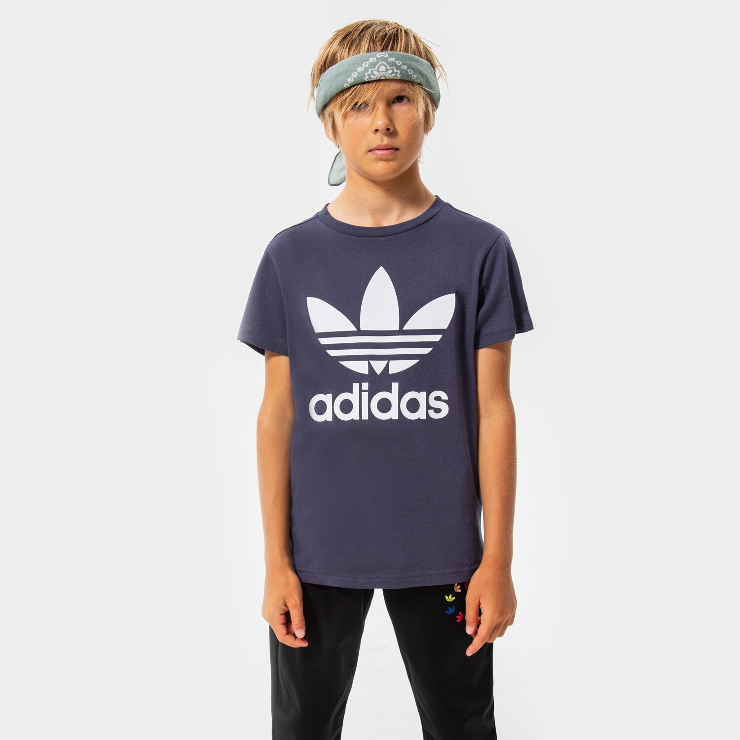 dětské tričko ADIDAS TRIČKO TREFOIL TEE BOY HC9601 TMAVOMODRÁ