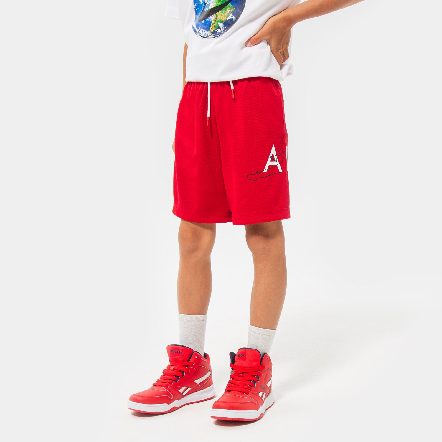 JORDAN ŠORTKY  JUMPMAN BIG AIR MESH SHORT BOY 95B219-R78 ČERVENÁ