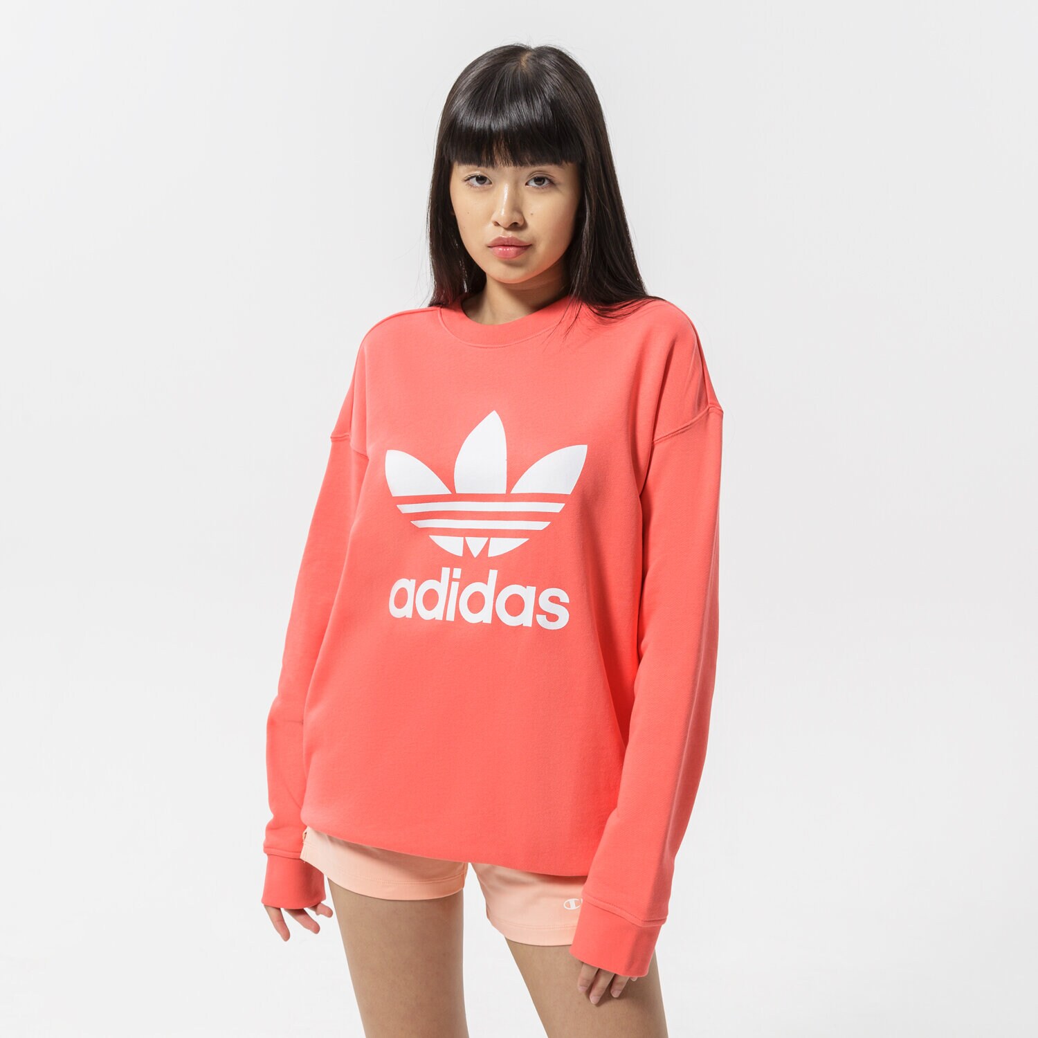 dámská mikina ADIDAS MIKINA TRF CREW SWEAT HE9537 ORANŽOVÁ