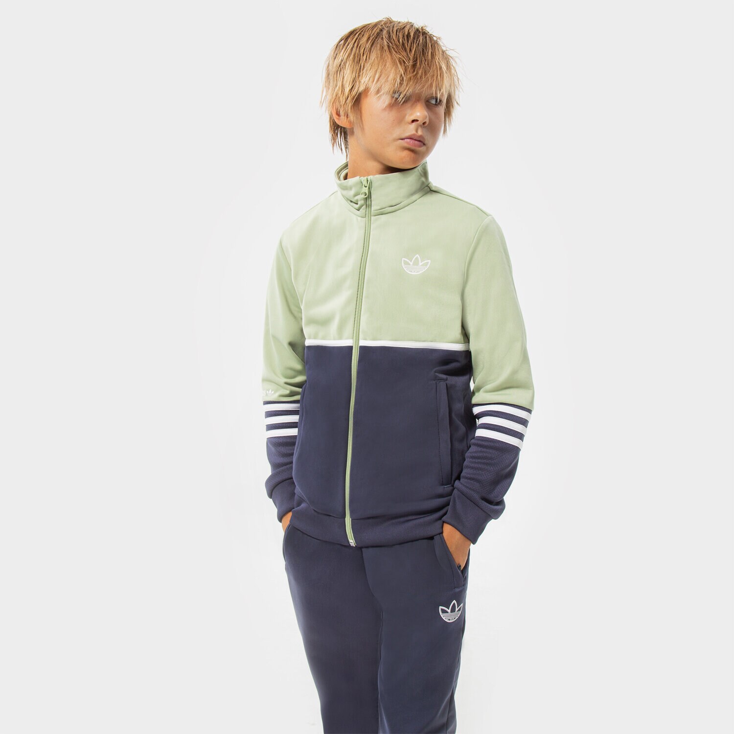 dětská mikina ADIDAS MIKINA ROZEPÍNACÍ TRACK TOP BOY HE2080 VÍCEBAREVNÁ