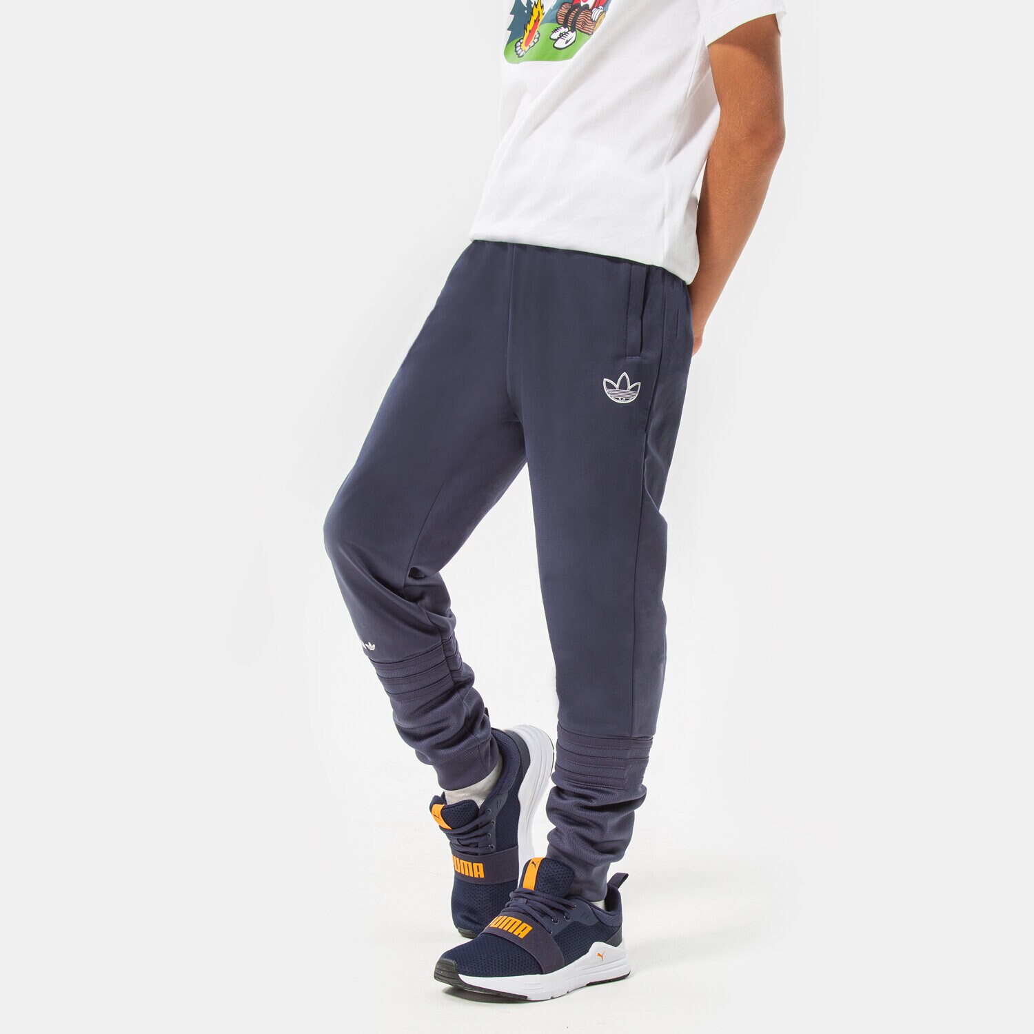 dětské kalhoty ADIDAS KALHOTY  TRACK PANTS BOY HE2082 TMAVOMODRÁ