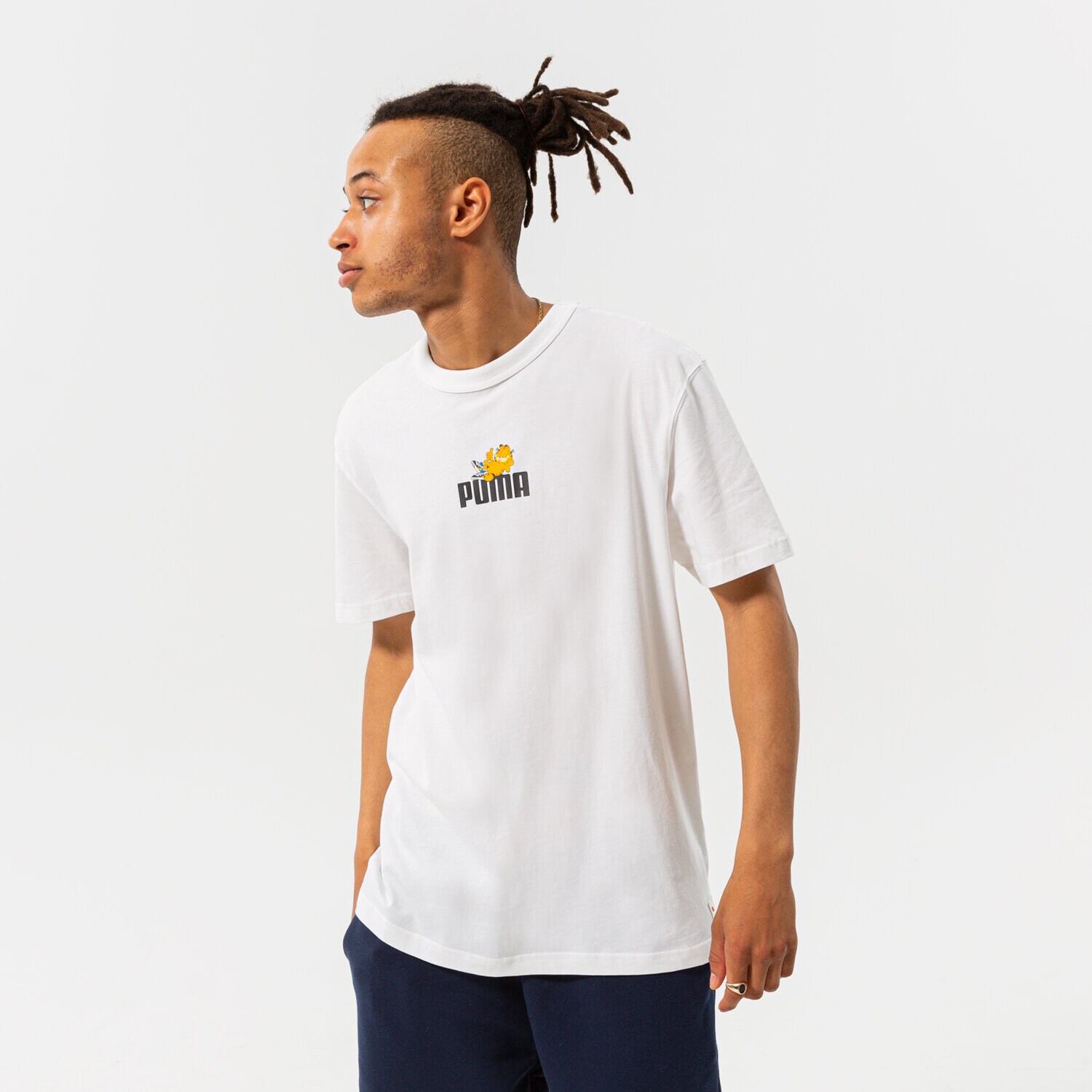 pánské tričko PUMA TRIČKO PUMA X GARFIELD GRAPHIC TEE 534433 02 BÍLÁ
