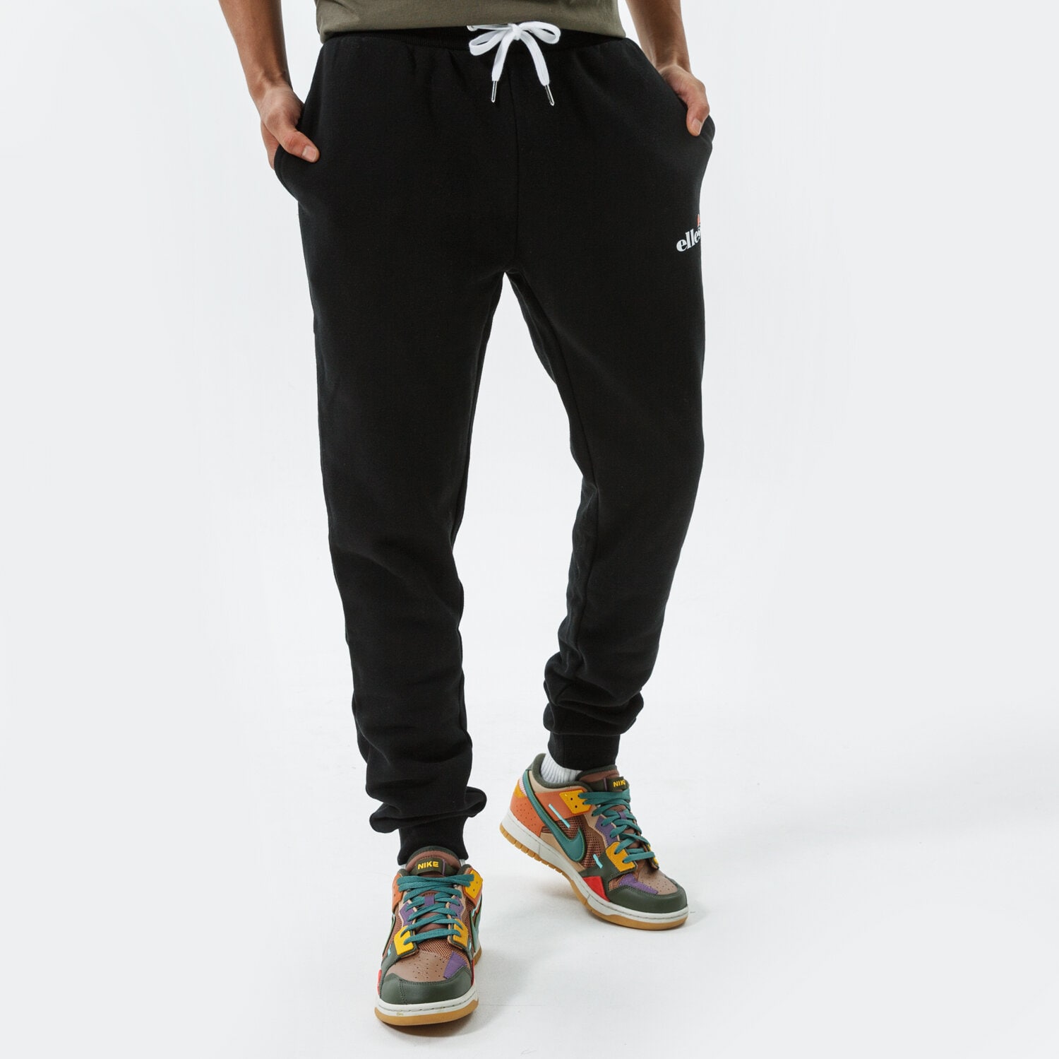 pánské kalhoty ELLESSE KALHOTY  GRANITE JOG PANT BLK SHK12643011 ČERNÁ