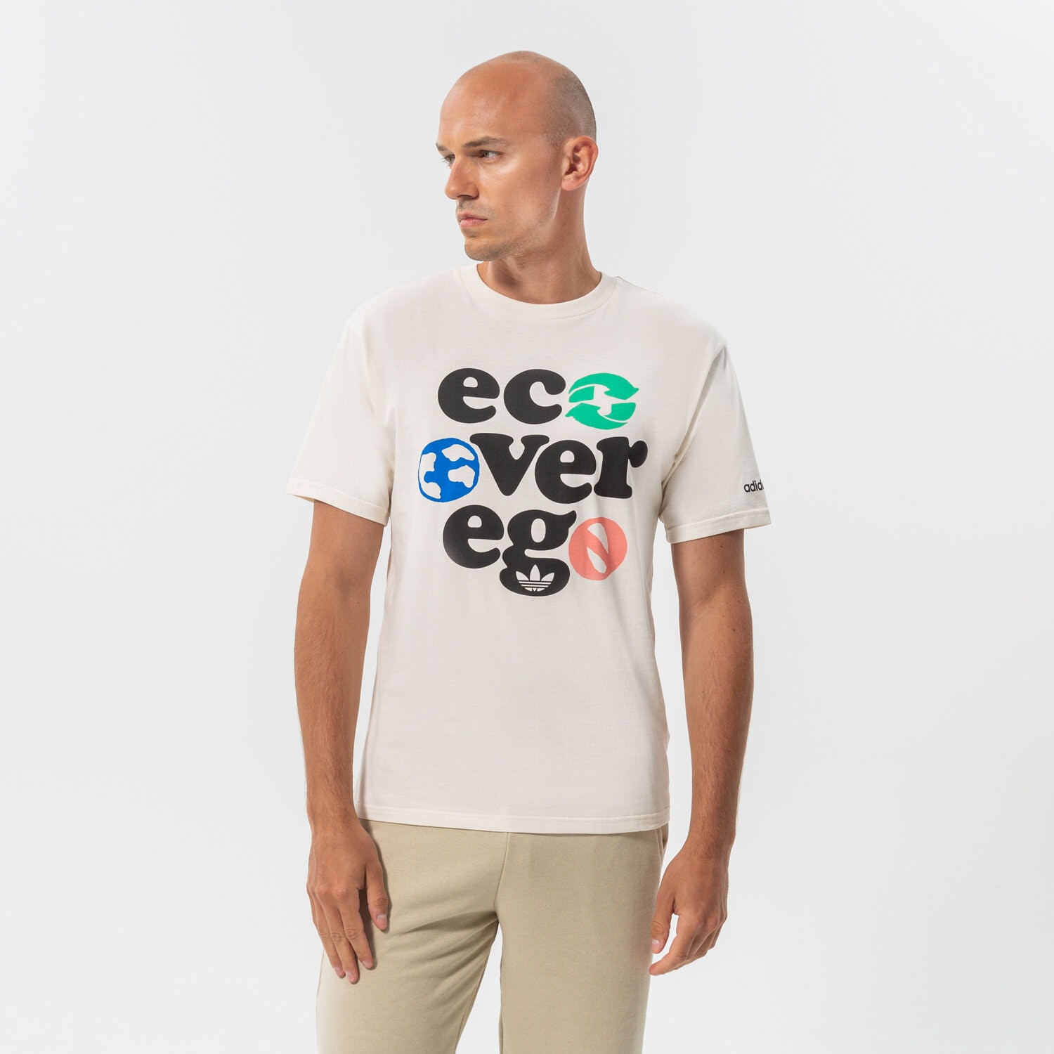 pánské tričko ADIDAS TRIČKO ECO OVER EGO TE HC2139 BÍLÁ