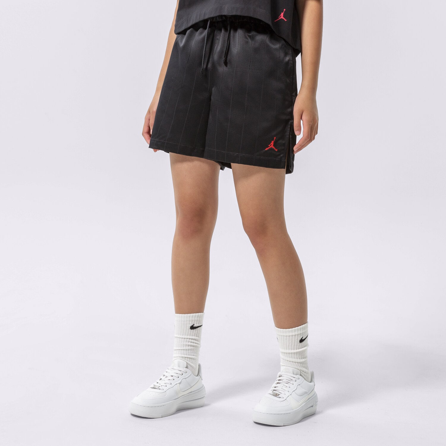 dámské kraťasy JORDAN ŠORTKY  W J HERITAGE LFSTYLE SHORT DO5017-010 ČERNÁ
