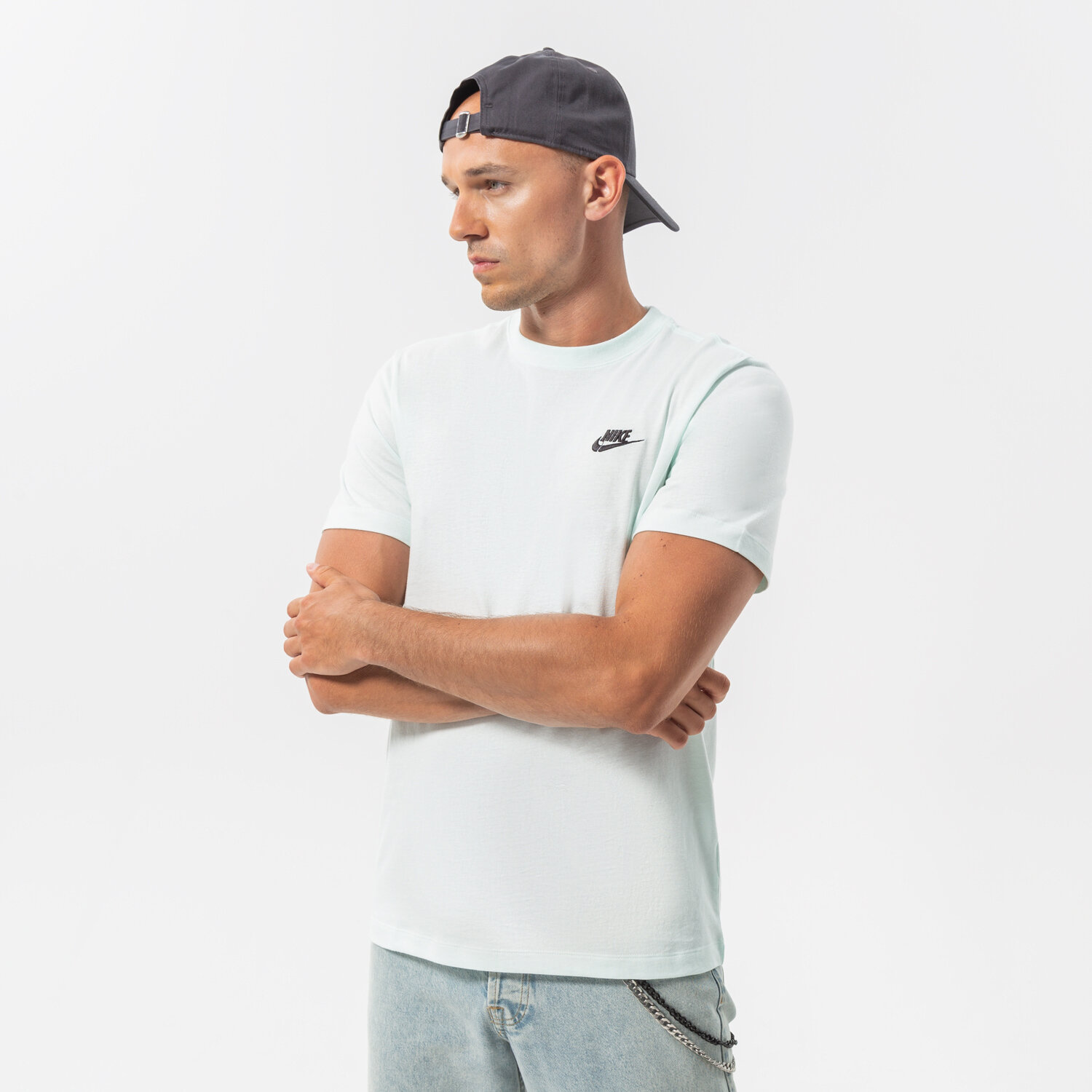 pánské tričko NIKE TRIČKO SPORTSWEAR CLUB FLEECE AR4997-394 ZELENÁ