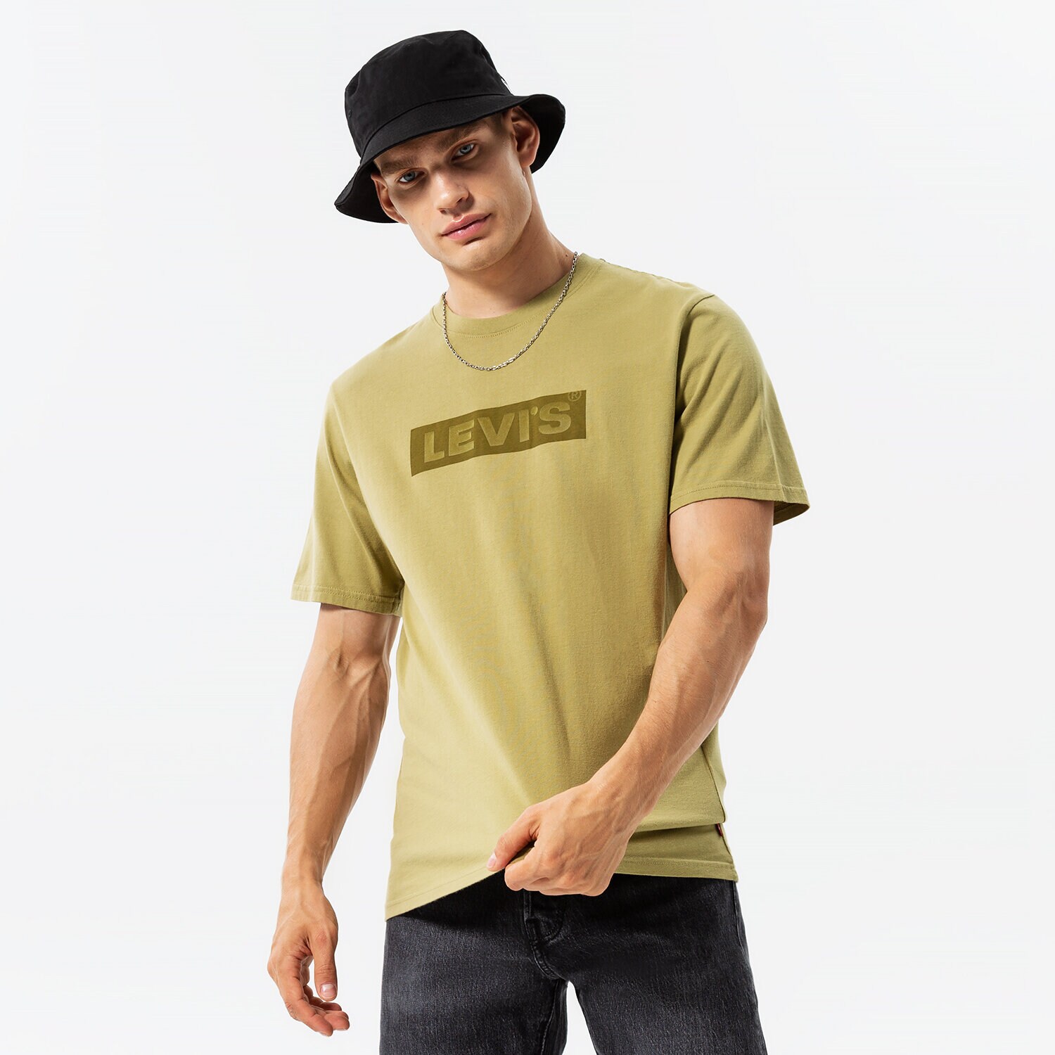 pánské tričko LEVI'S TRIČKO SS RELAXED FIT TEE 16143-0608 KHAKI