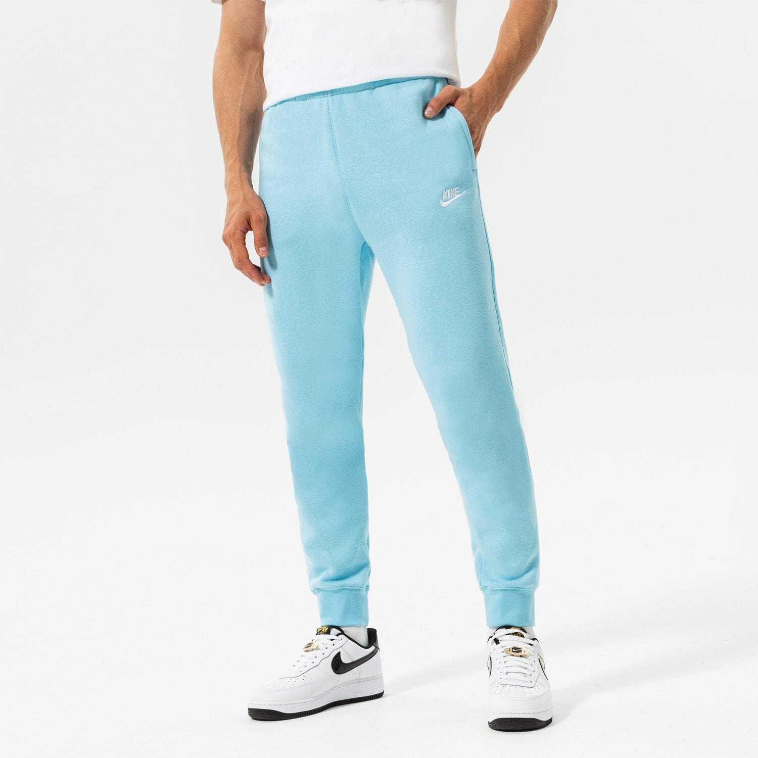 pánské kalhoty NIKE KALHOTY  NIKE SPORTSWEAR CLUB FLEECE BV2671-499 MODRÁ