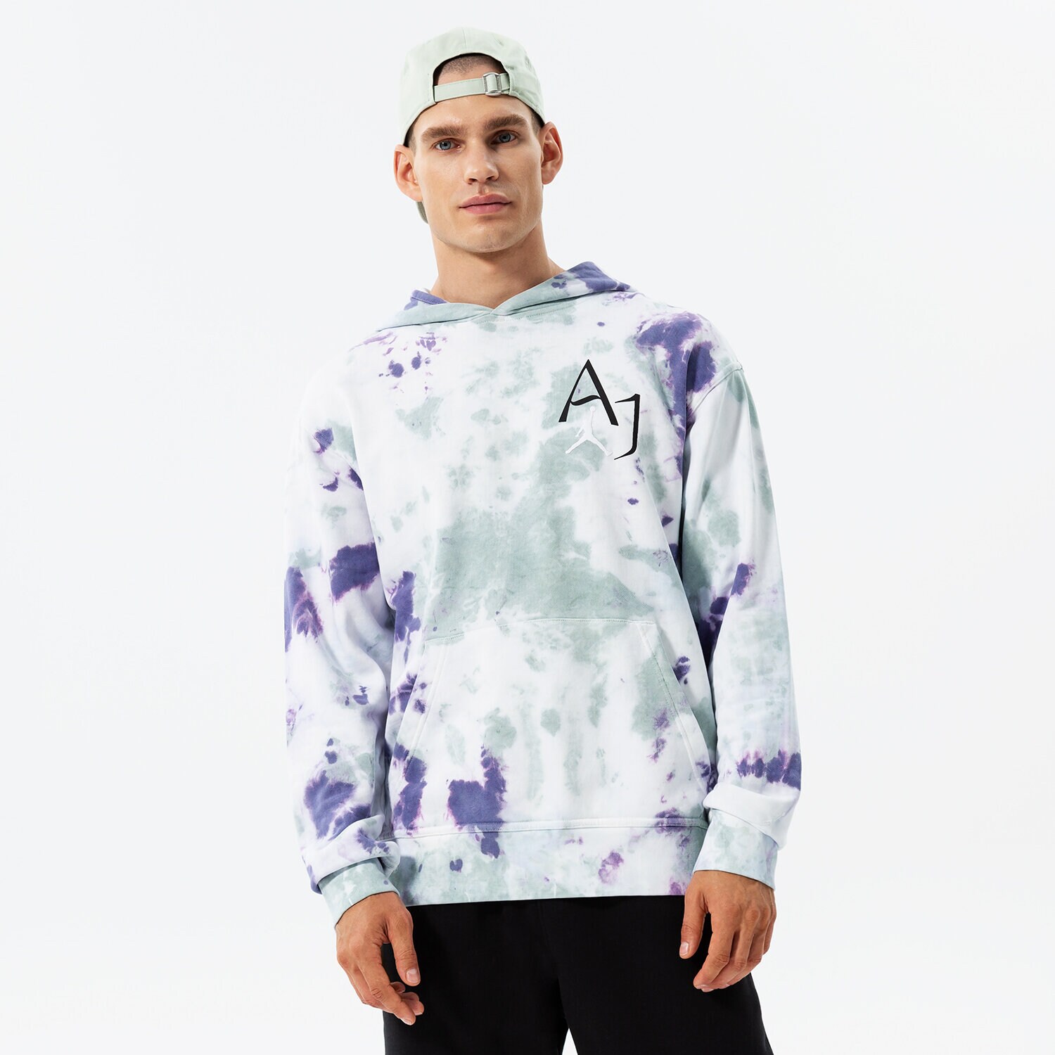 pánská mikina JORDAN MIKINA S KAPUCÍ M J SPRT DNA FLC PO DM1410-366 MODRÁ