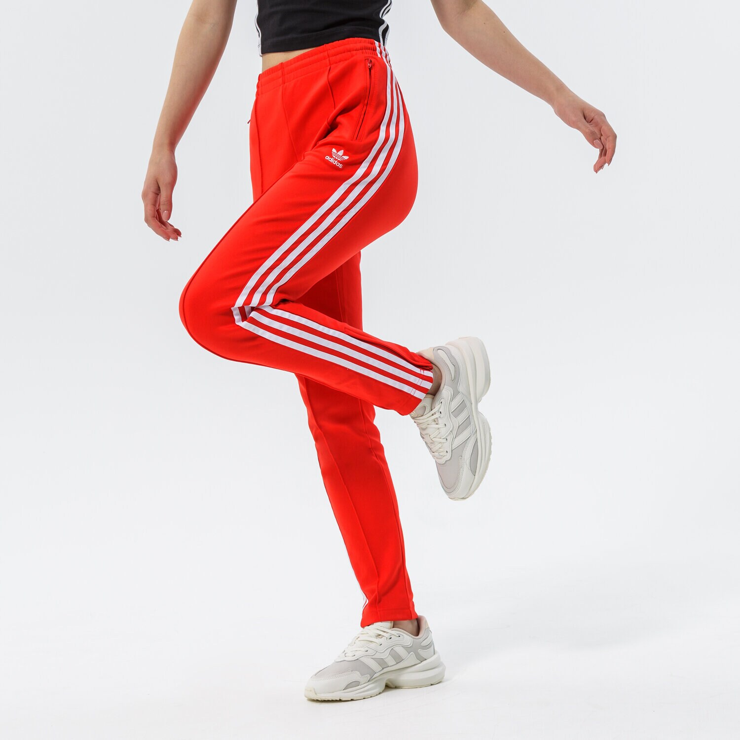 dámské kalhoty ADIDAS KALHOTY  SST PANTS PB HF1992 ČERVENÁ