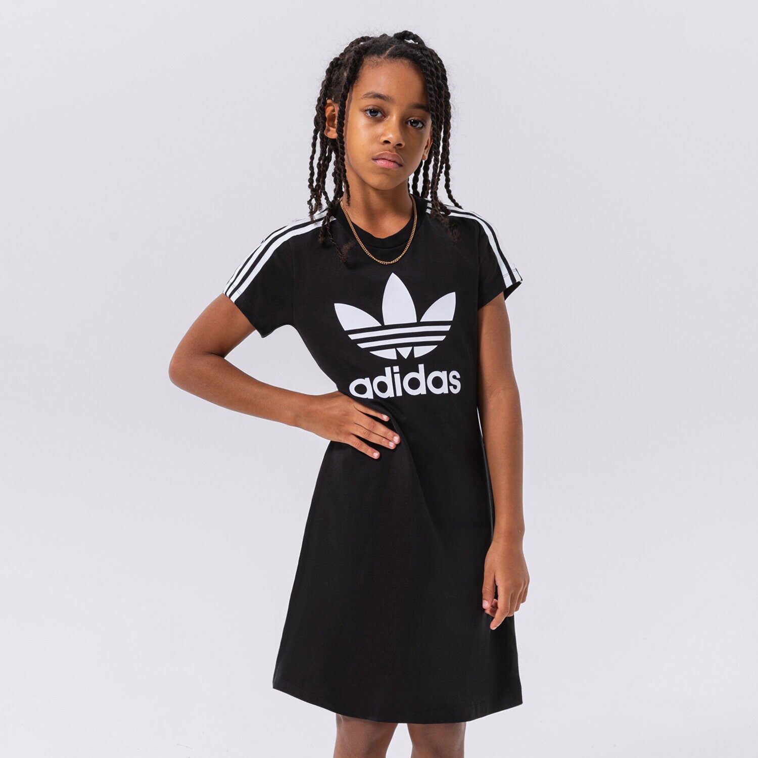 ADIDAS ŠATY ADICOLOR DRESS GIRL HK0289 ČERNÁ