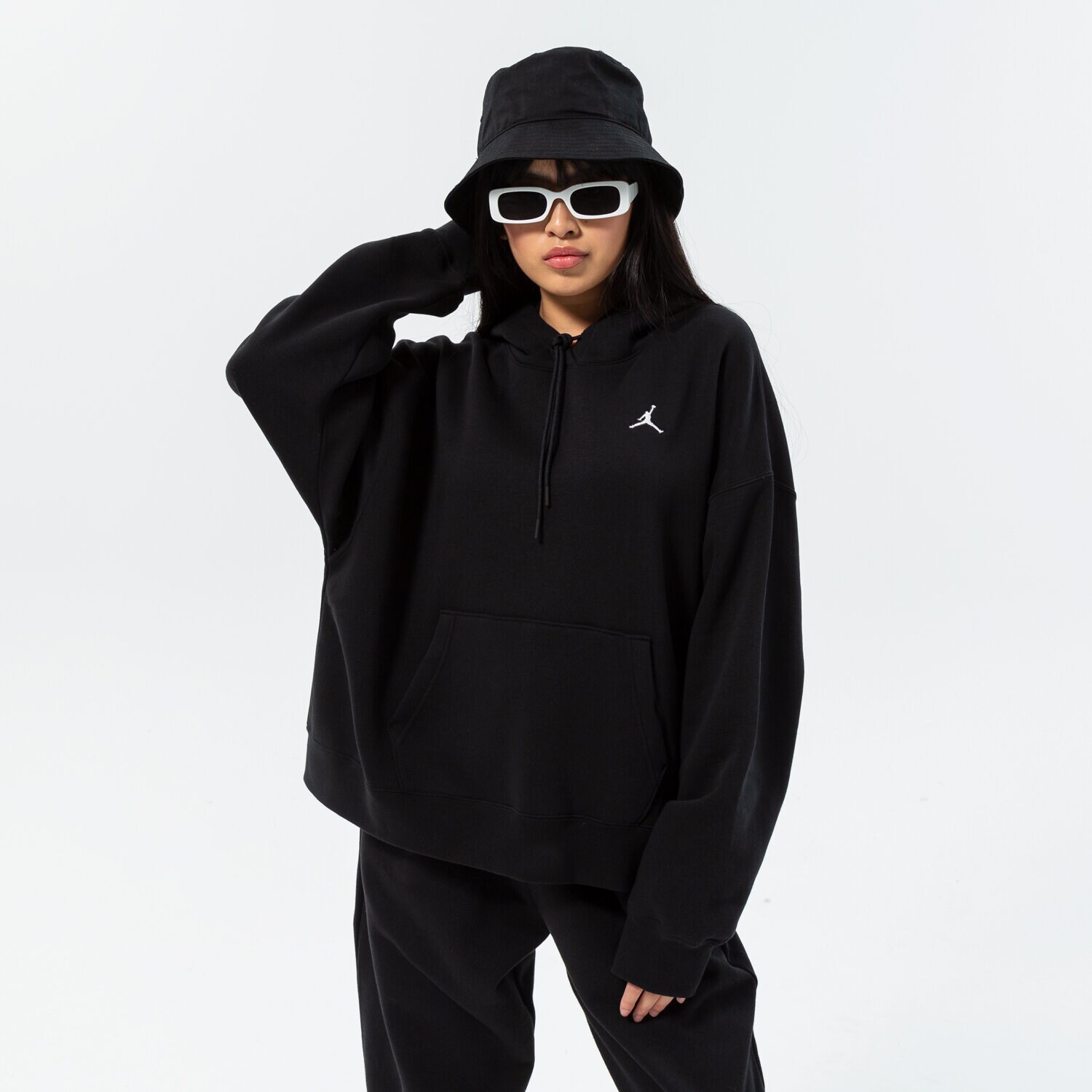 dámská mikina JORDAN MIKINA S KAPUCÍ ESSENTIAL OVERHEAD HOODIE DQ4458-010 ČERNÁ