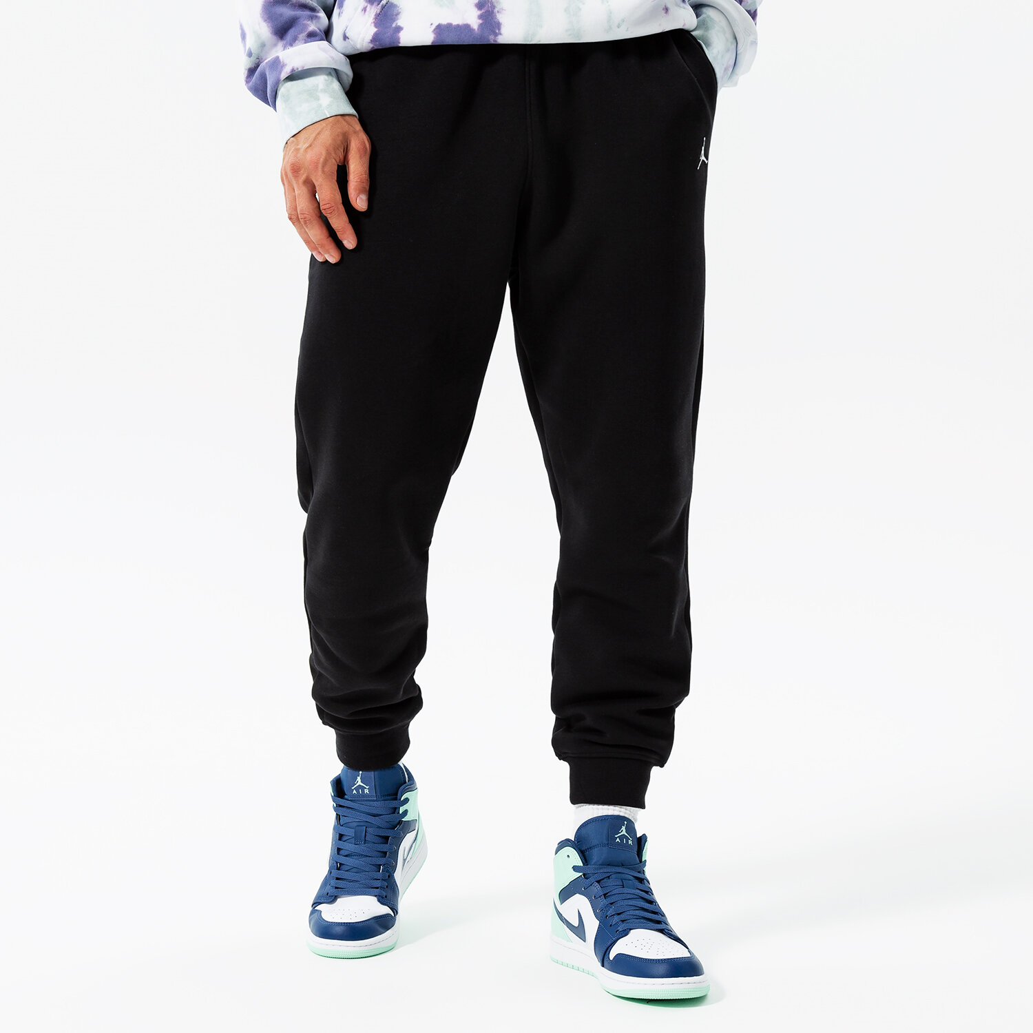 pánské kalhoty JORDAN KALHOTY  M J ESS FLC PANT DQ7340-010 ČERNÁ