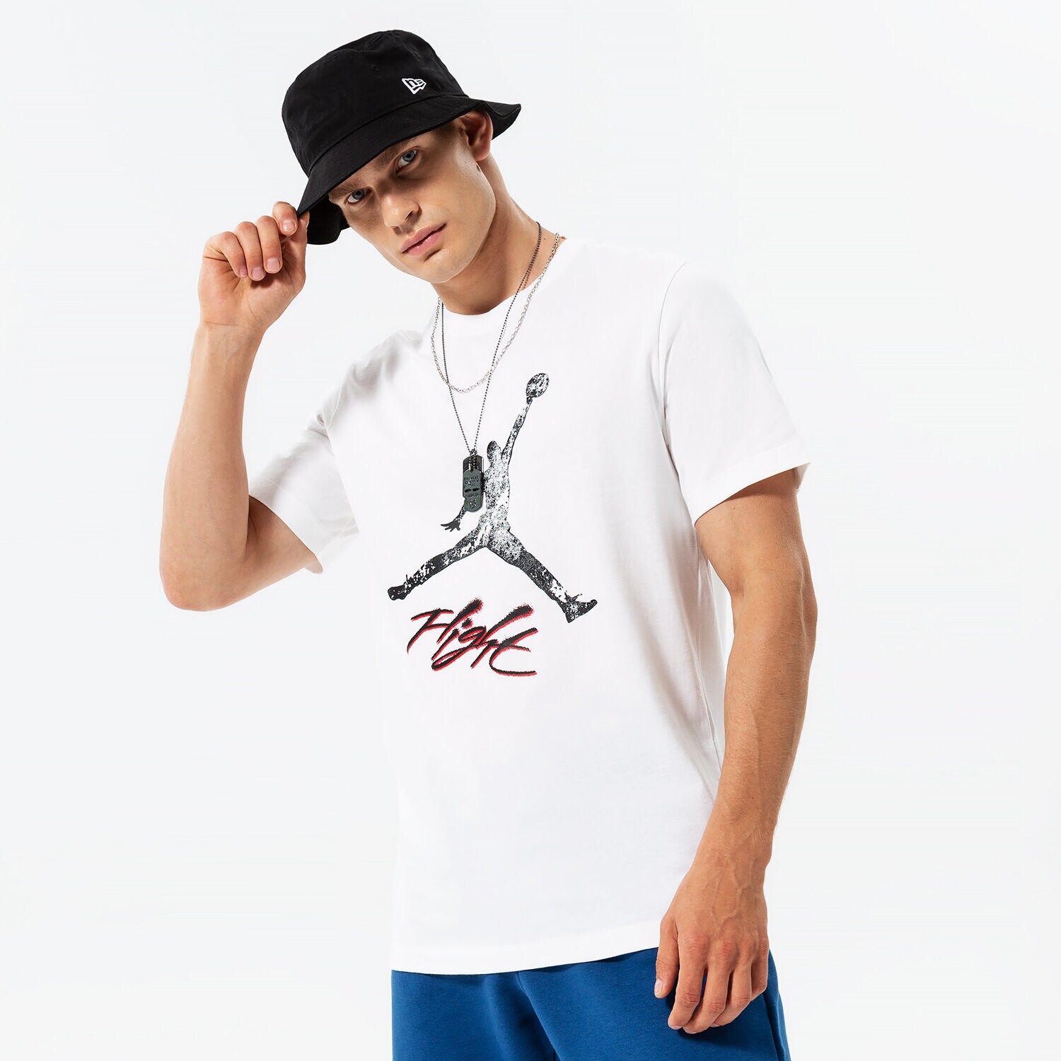 pánské tričko JORDAN TRIČKO M J ESS JUMPMAN SS CREW DQ7376-100 BÍLÁ
