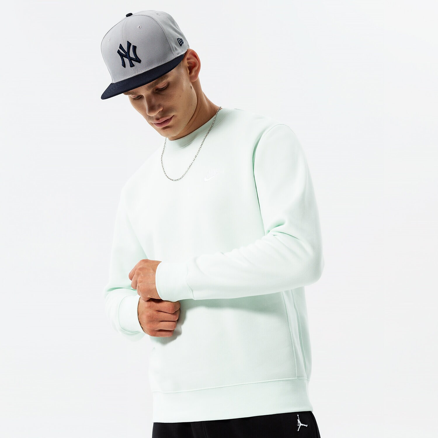 pánská mikina NIKE MIKINA SPORTSWEAR CLUB FLEECE BV2662-394 MODRÁ