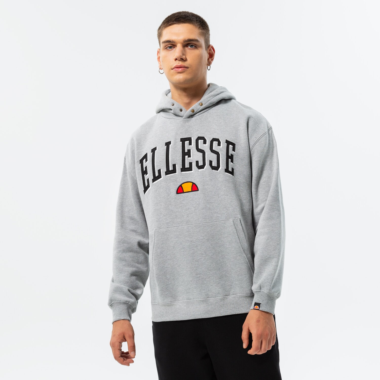 pánská mikina ELLESSE MIKINA S KAPUCÍ DUKE OH HOODY GREY MRL SHP16227112 ŠEDÁ