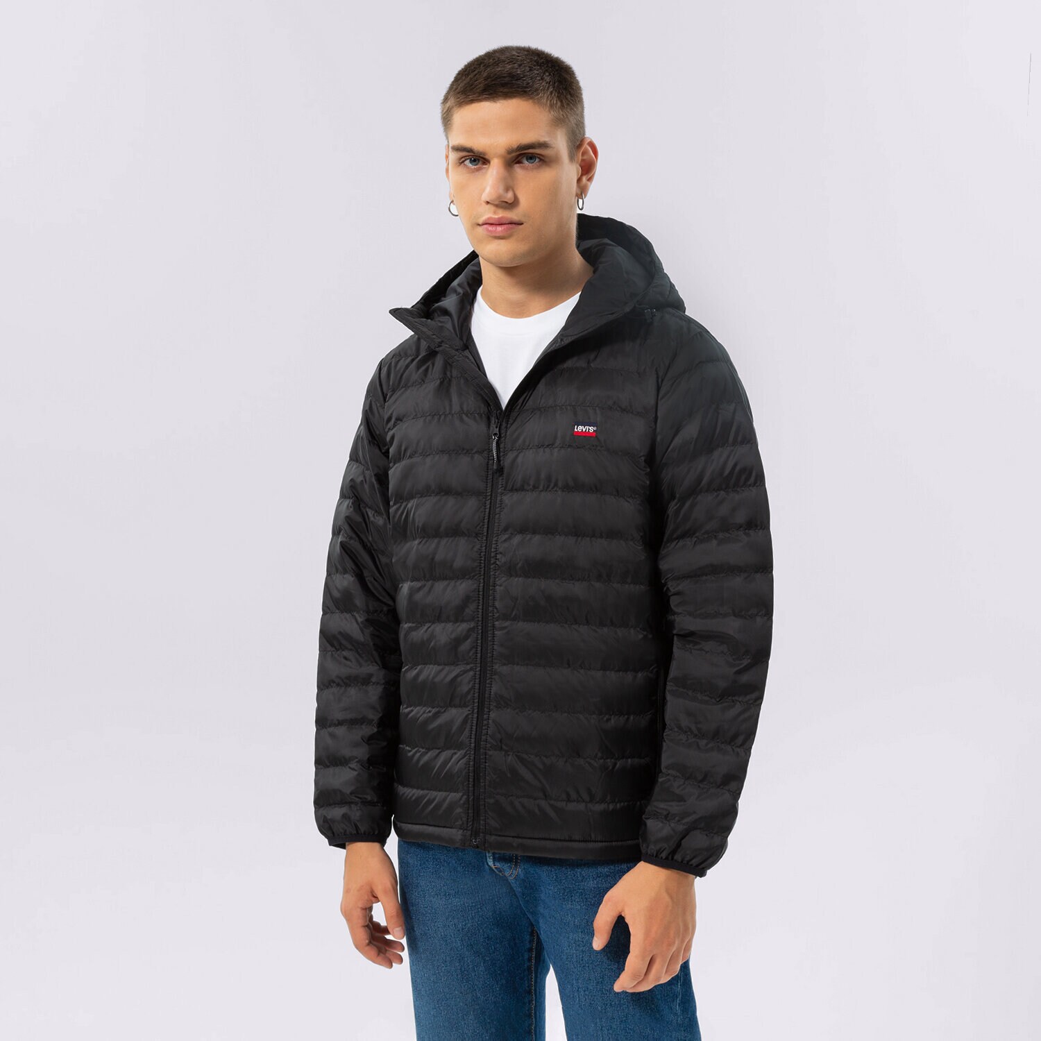 pánská zimní bunda LEVI'S BUNDA ZIMNÍ PRESIDIO PKBL HOODED JKT A1827-0000 ČERNÁ