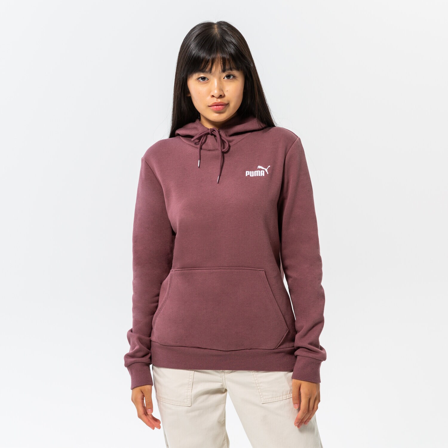 dámská mikina PUMA MIKINA S KAPUCÍ ESS+ EMBROIDERY HOODIE FL 670004 75 BORDOVÁ