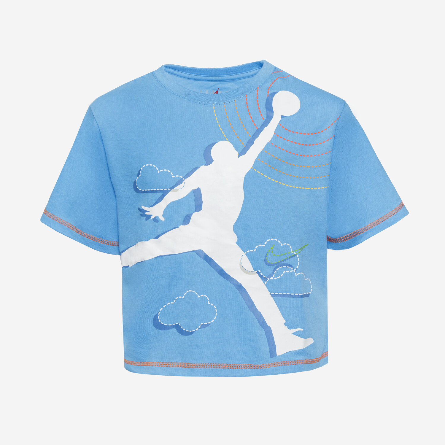 dětské tričko JORDAN TRIČKO JUMPMAN SUN RISE GIRL 45B841-B9F MODRÁ