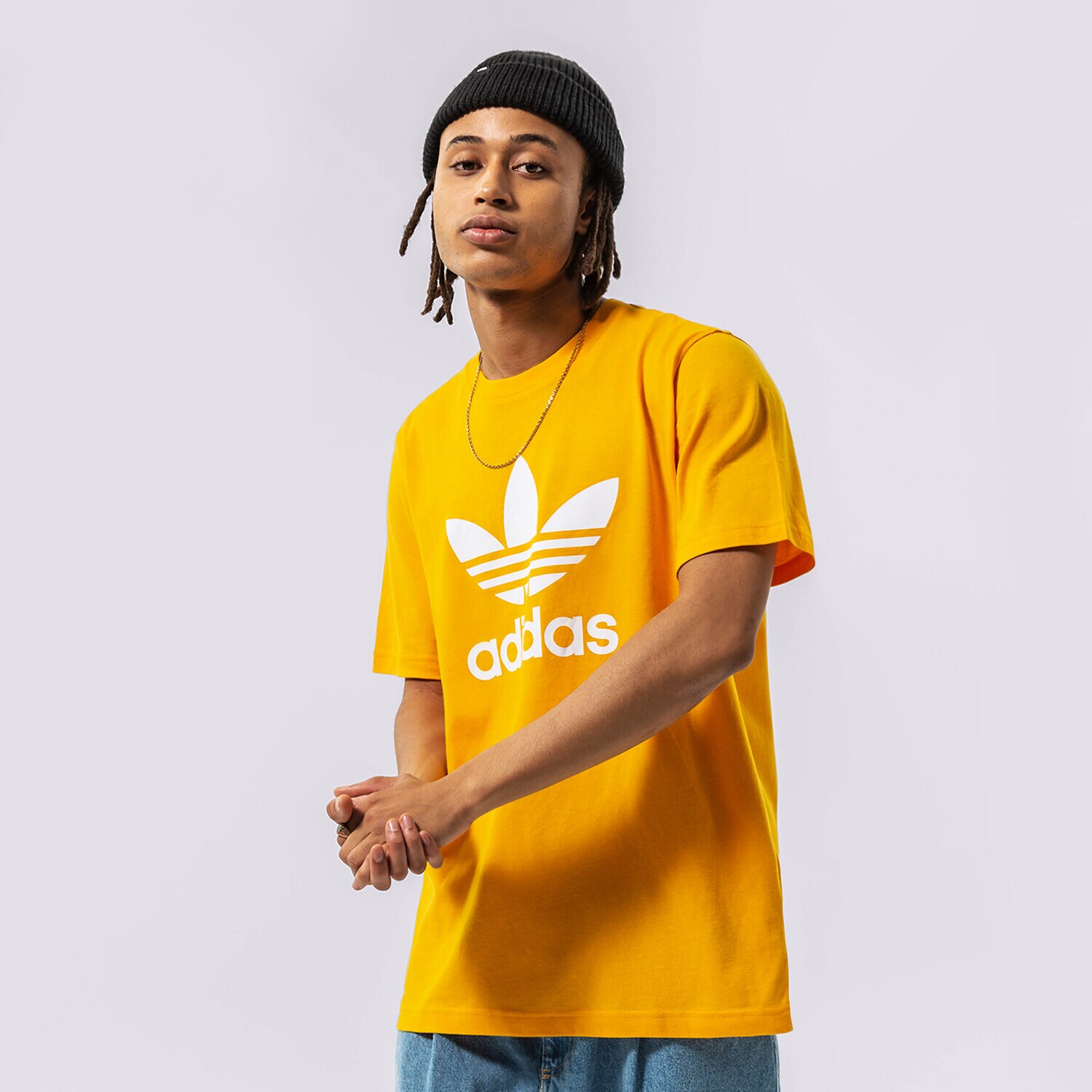 pánské tričko ADIDAS TRIČKO TREFOIL HK5229 ORANŽOVÁ