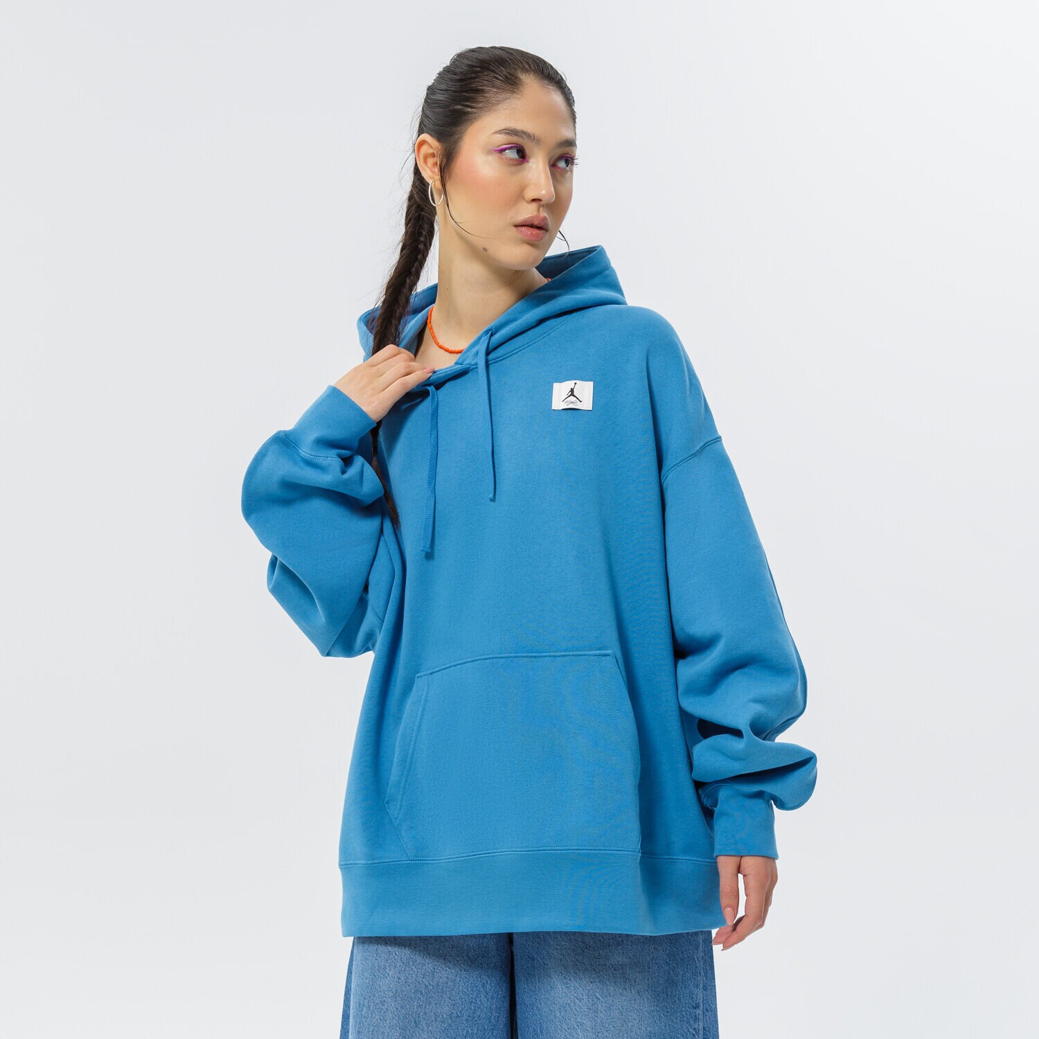 dámská mikina JORDAN MIKINA S KAPUCÍ W J FLT FLC HOODIE DQ4603-469 MODRÁ