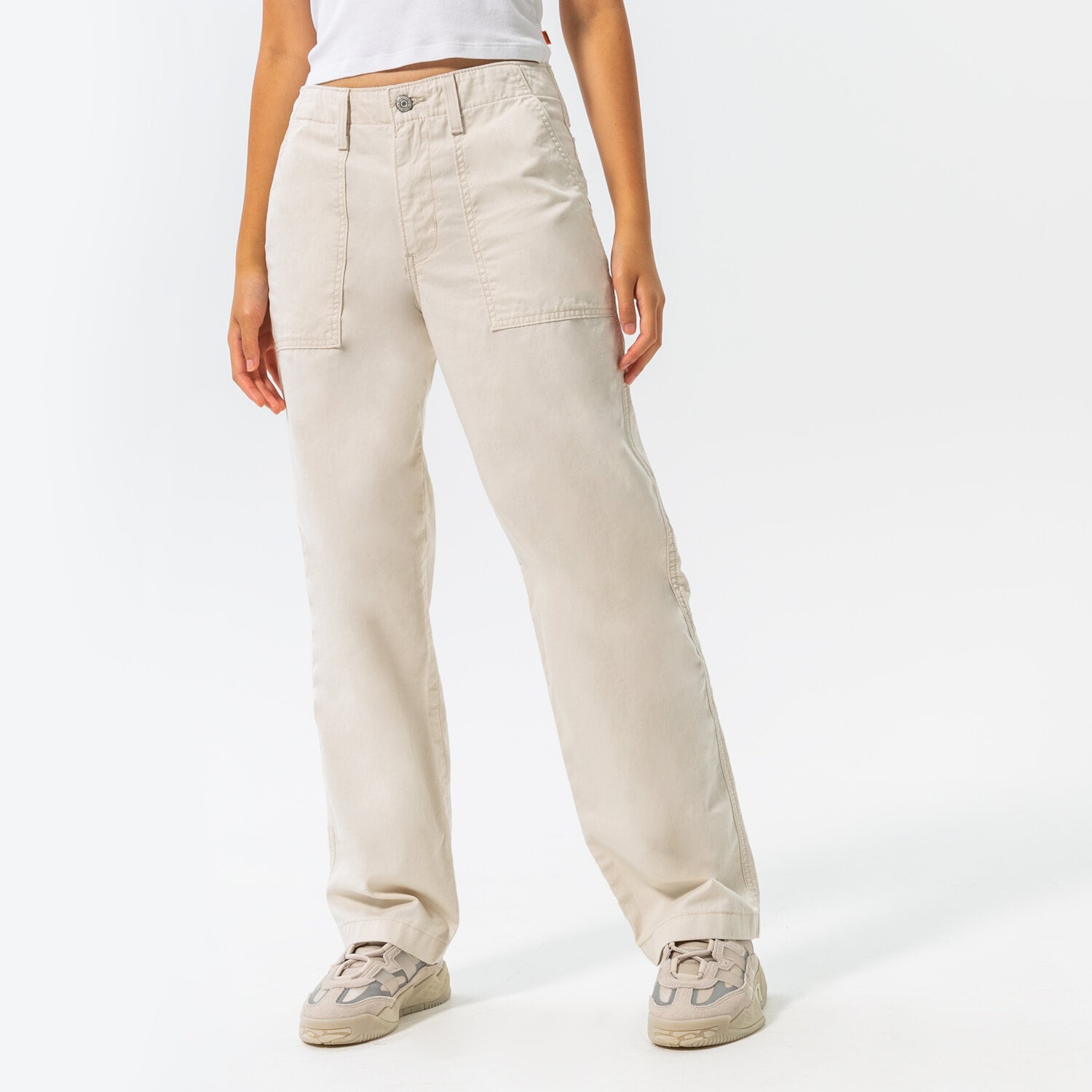 dámské kalhoty LEVI'S KALHOTY  '94 BAGGY UTILITY A3512-0000 BÍLÁ